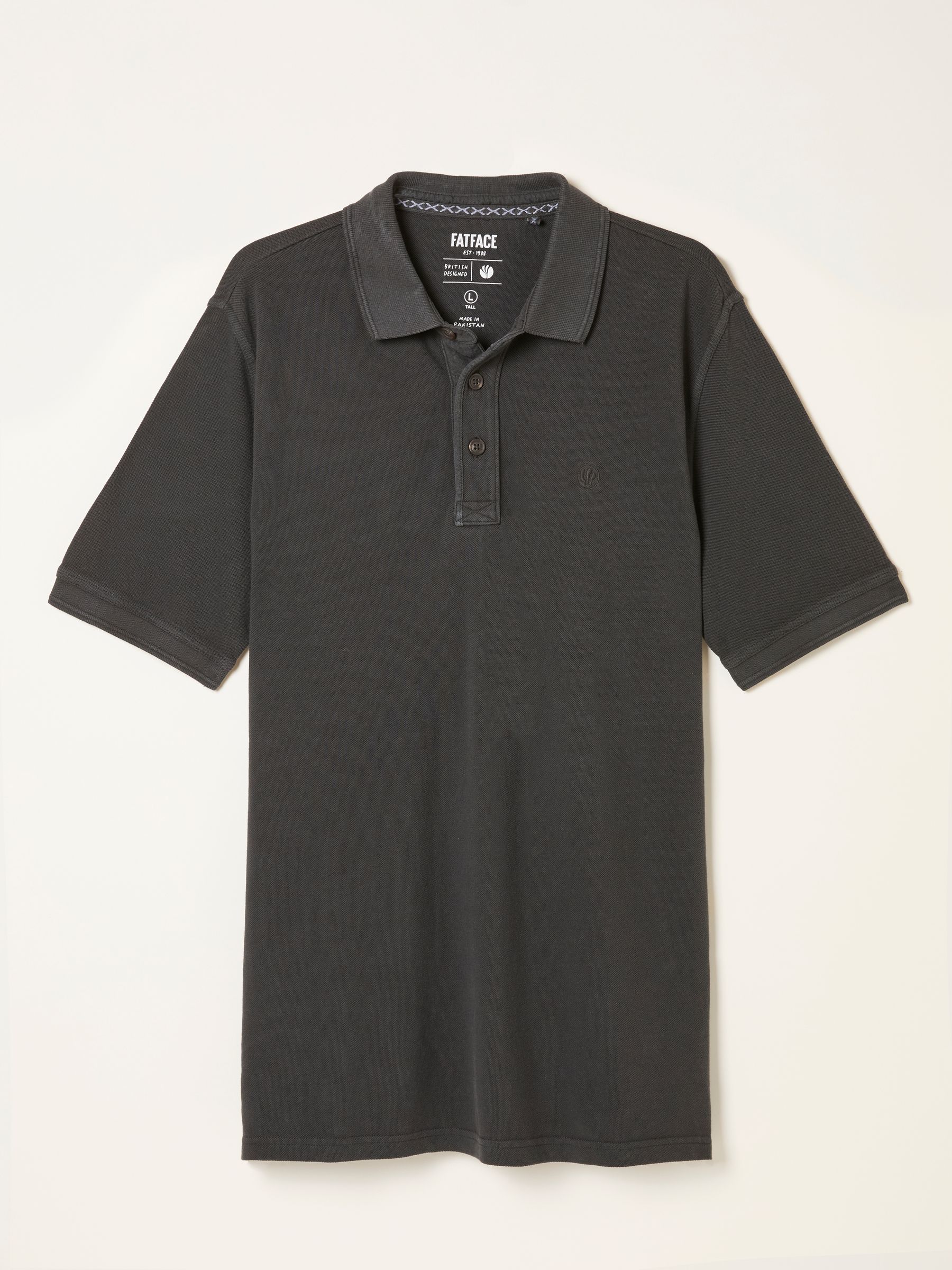 Black Short Sleeve Pique Polo Shirt - Image 6 of 6