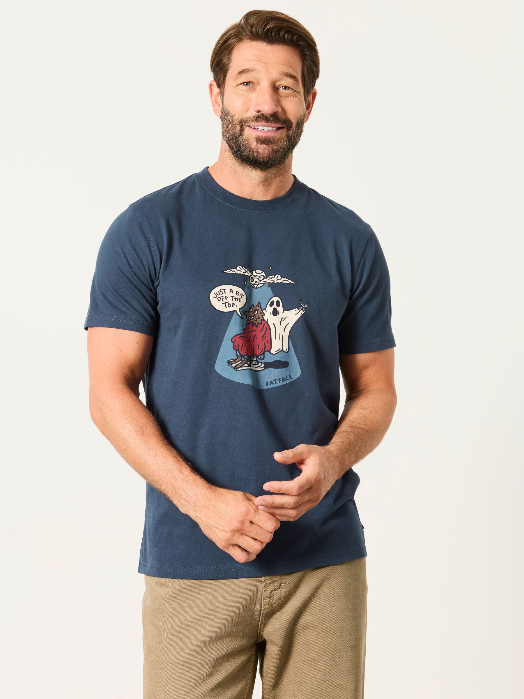 Navy Werewolf Graphic T-Shirt - Image 1 of 6