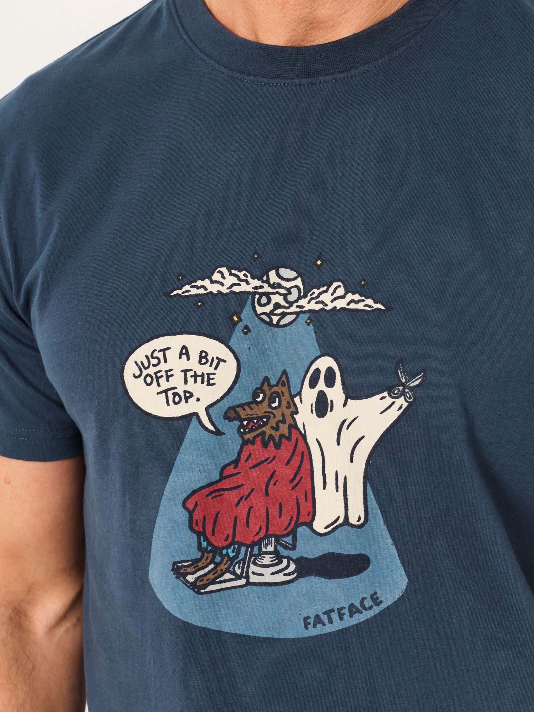 Navy Werewolf Graphic T-Shirt - Image 3 of 6