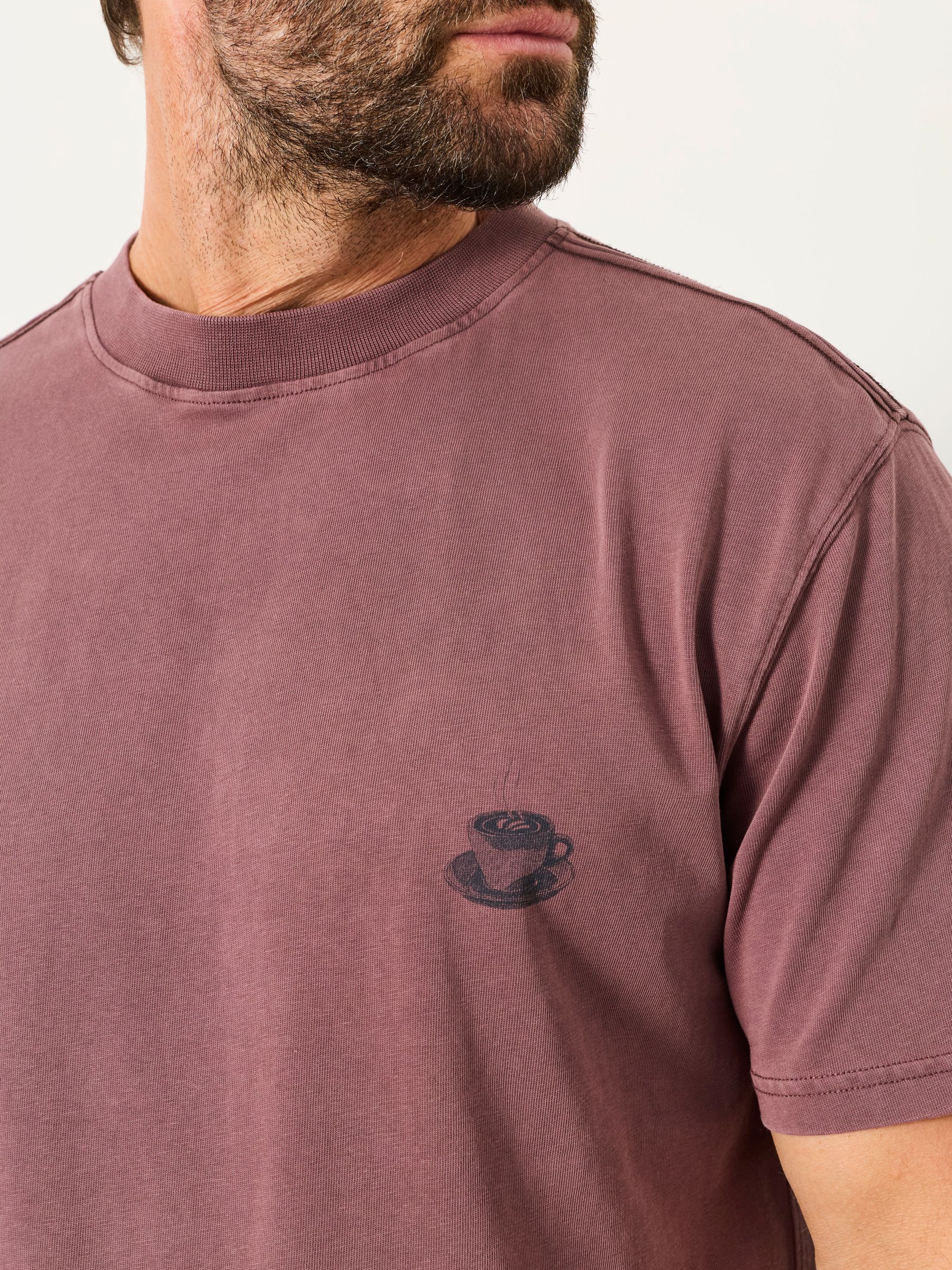 Dusky Purple Coffee Shop Graphic T-Shirt - Image 3 of 7
