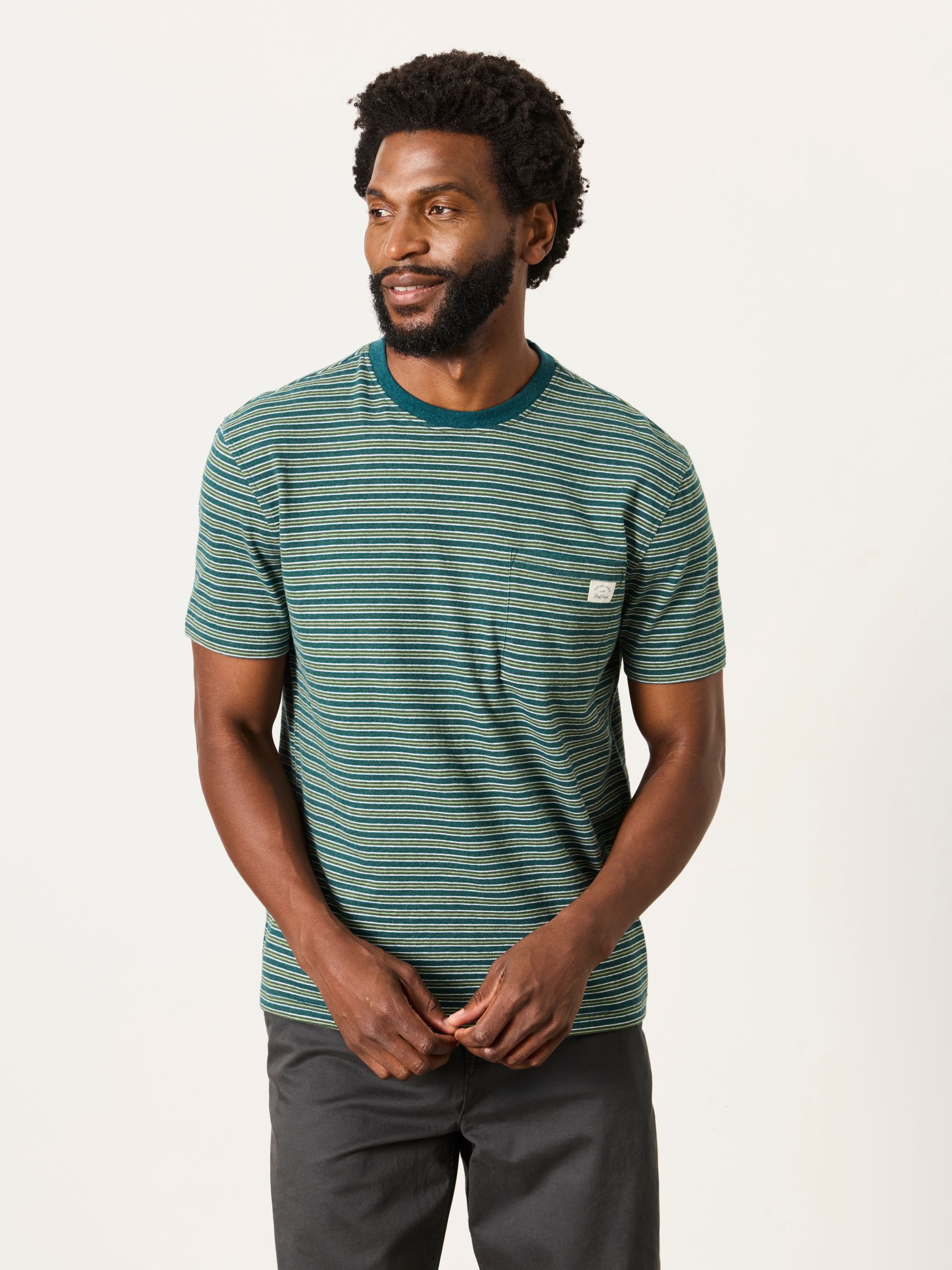 Green Small Stripe T-Shirt - Image 1 of 6