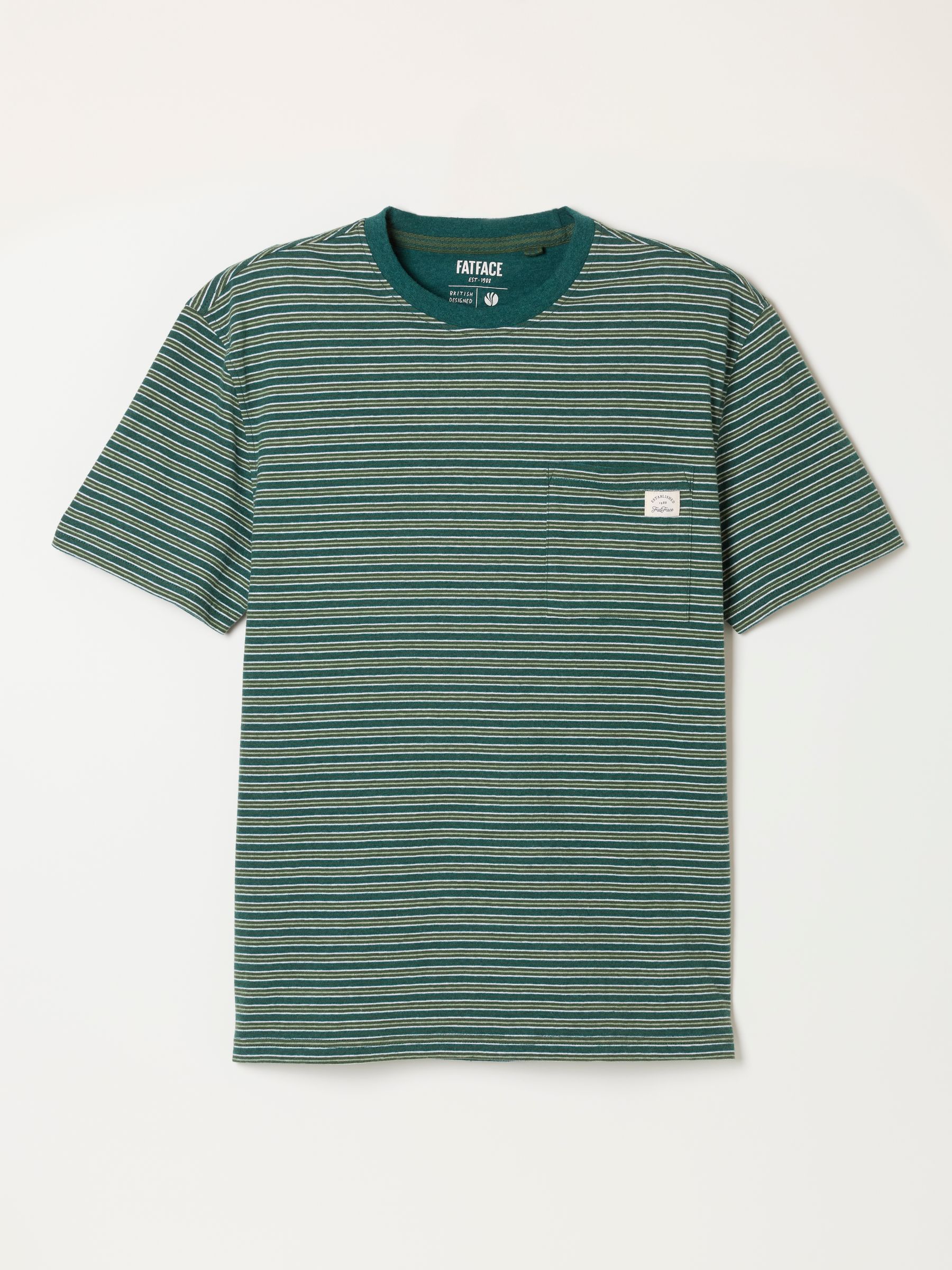 Green Small Stripe T-Shirt - Image 6 of 6 Green Small Stripe T-Shirt - Image 6 of 6