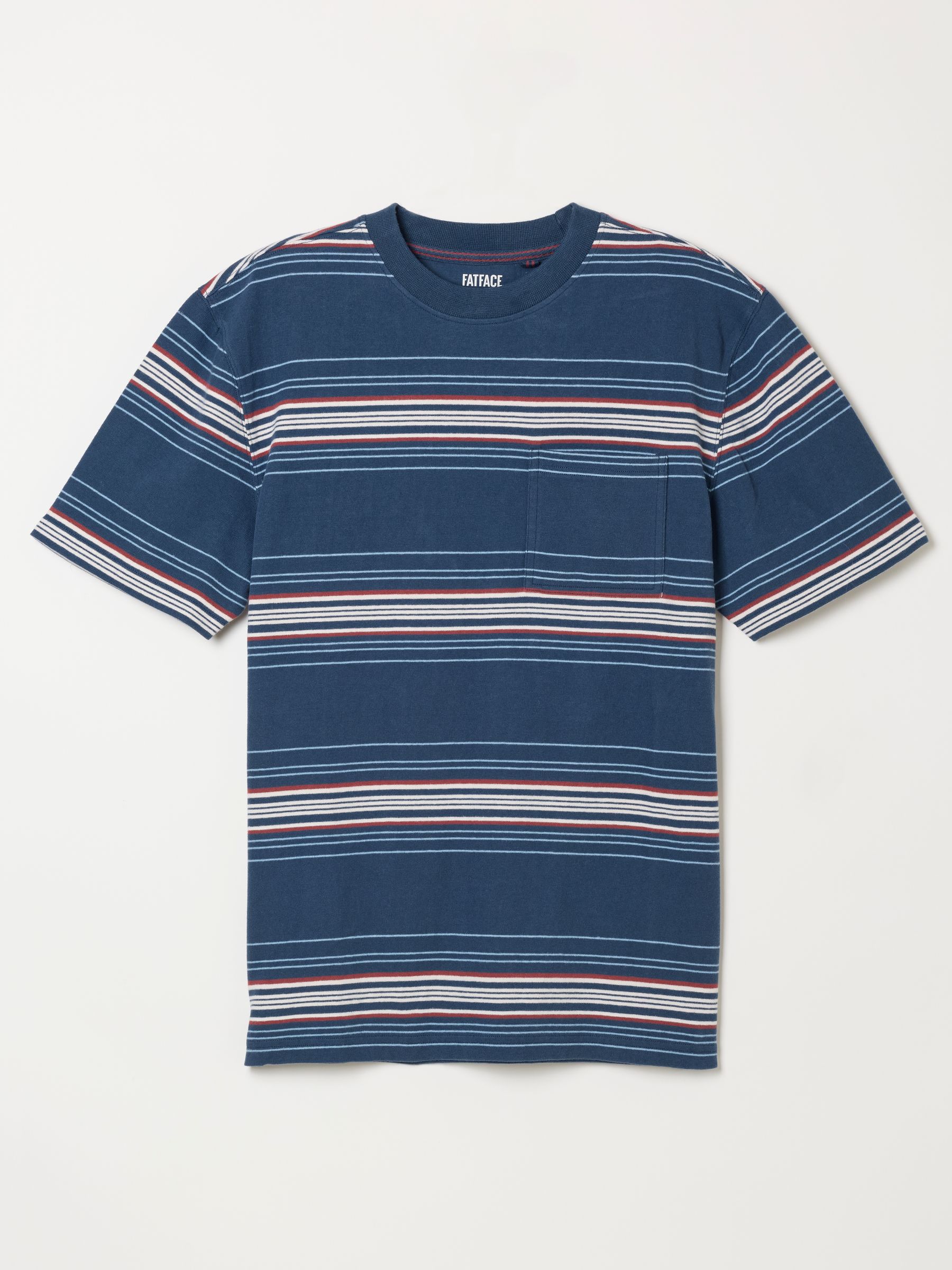 Blue Multi Stripe Short Sleeve Relaxed Fit T-Shirt - Image 6 of 6