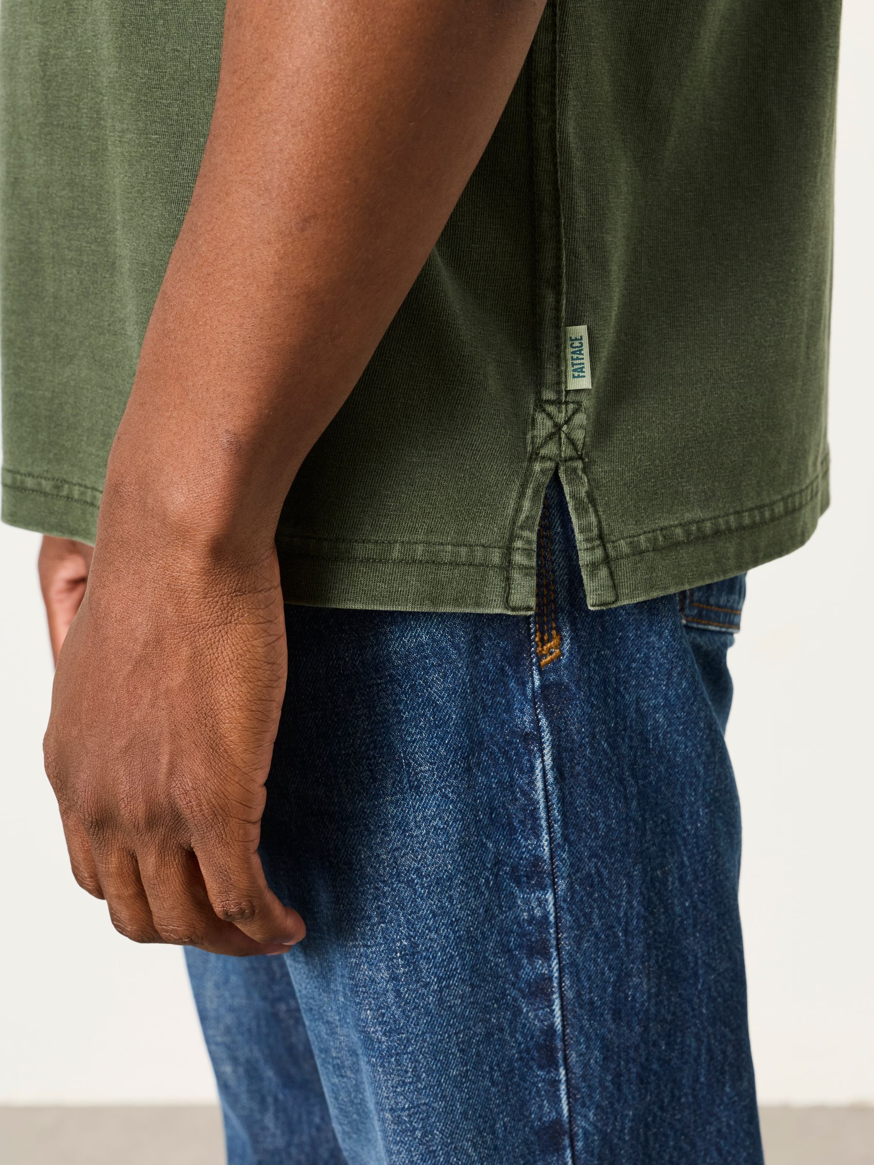 Mountain Graphic T-Shirt in Khaki Green - Image 3 of 6