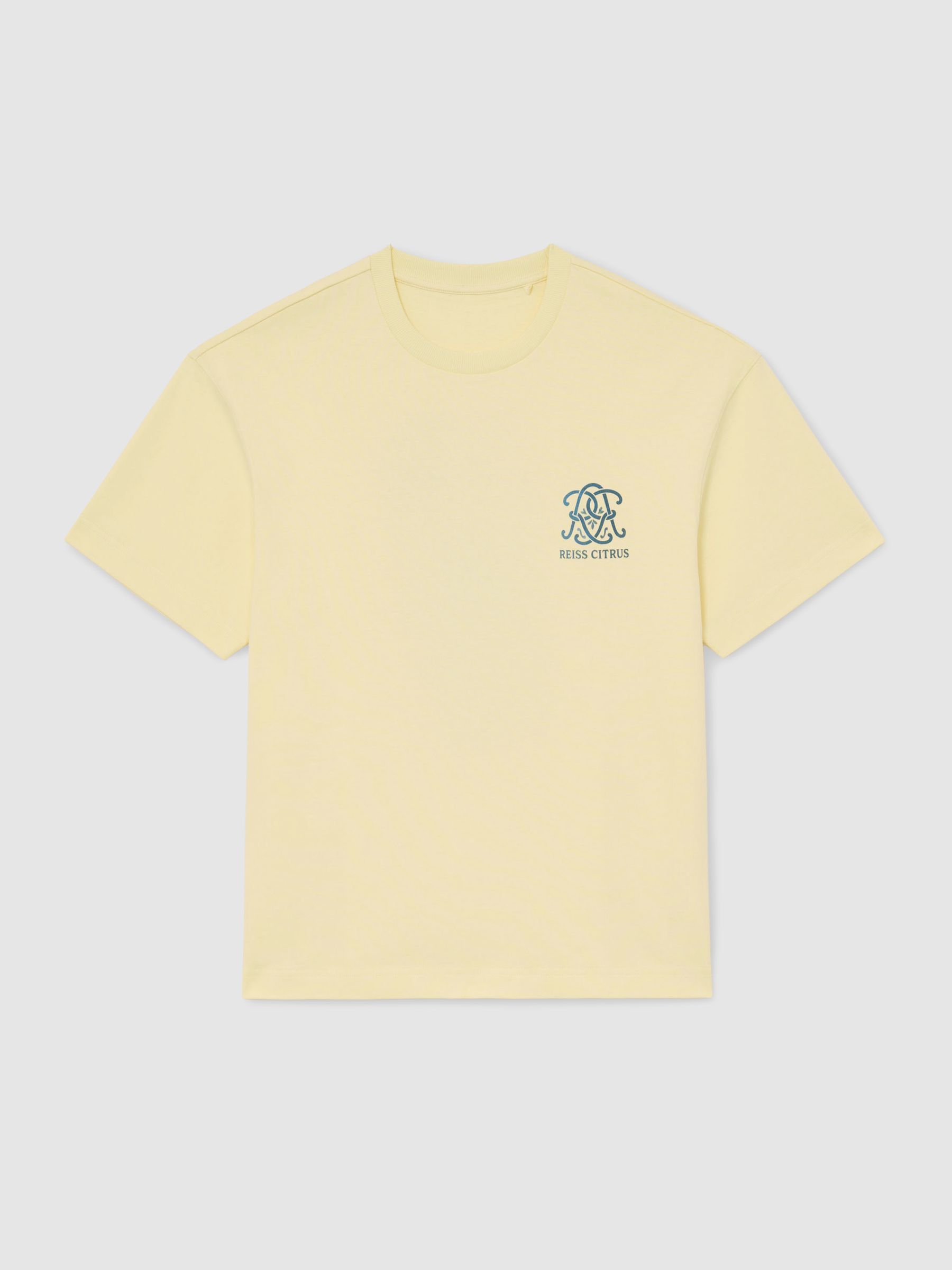 Monogram Citrus Relaxed-Fit T-Shirt in Yellow - Image 2 of 7 Monogram Citrus Relaxed-Fit T-Shirt in Yellow - Image 2 of 7