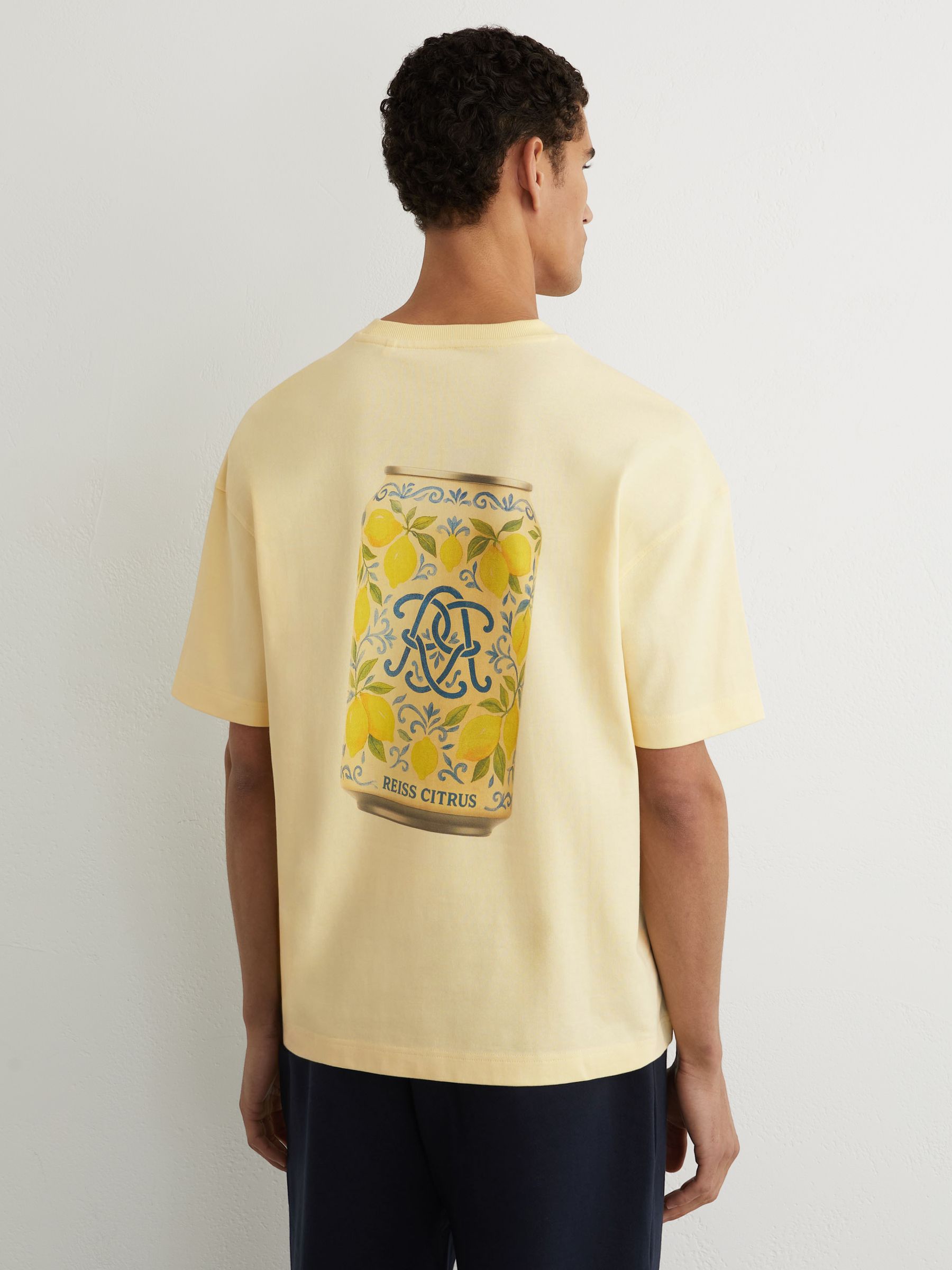 Monogram Citrus Relaxed-Fit T-Shirt in Yellow - Image 3 of 7