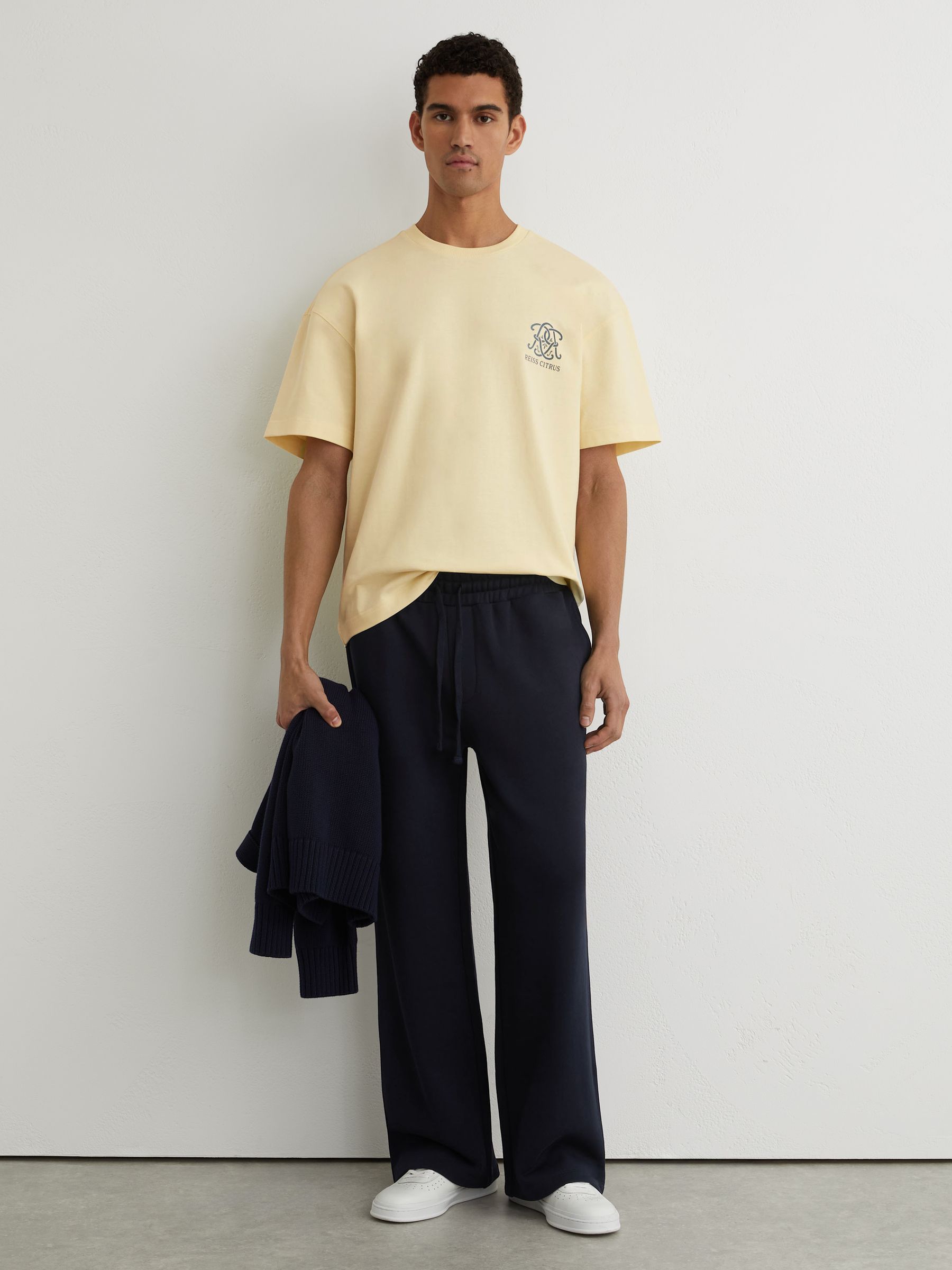 Monogram Citrus Relaxed-Fit T-Shirt in Yellow - Image 4 of 7