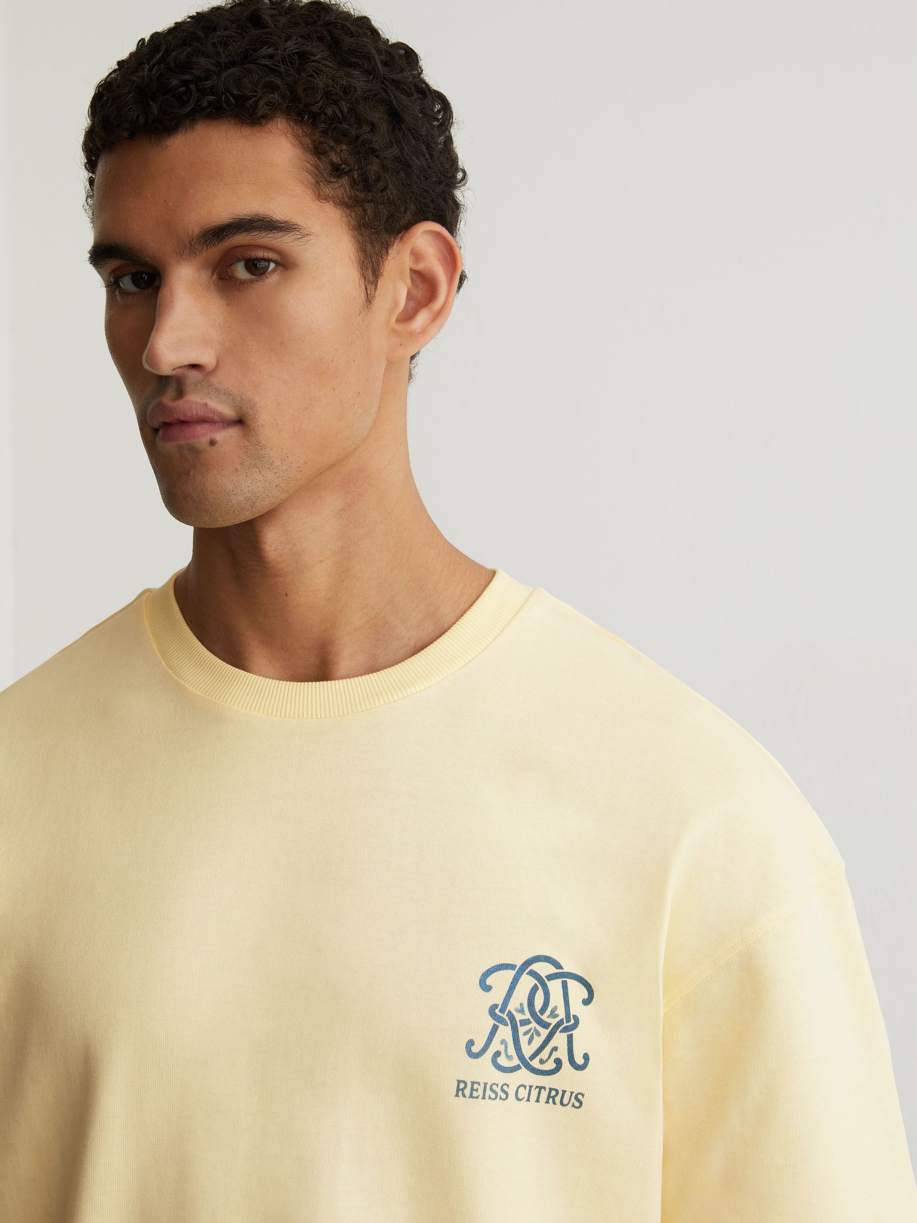 Monogram Citrus Relaxed-Fit T-Shirt in Yellow - Image 5 of 7