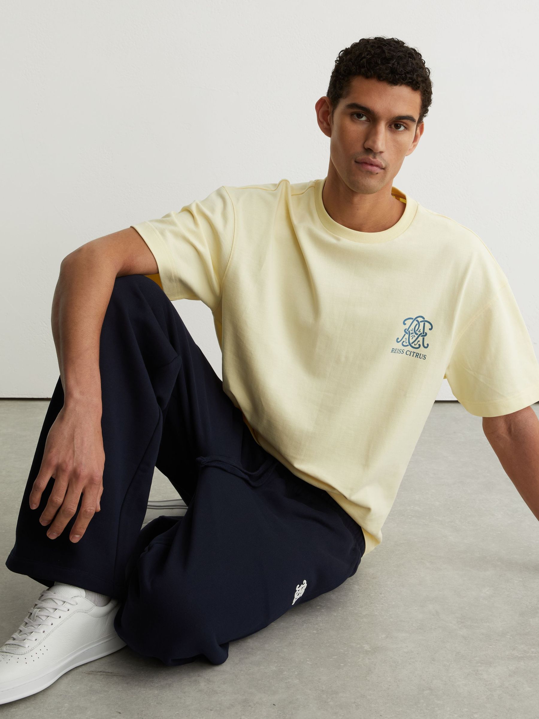 Monogram Citrus Relaxed-Fit T-Shirt in Yellow - image 3
