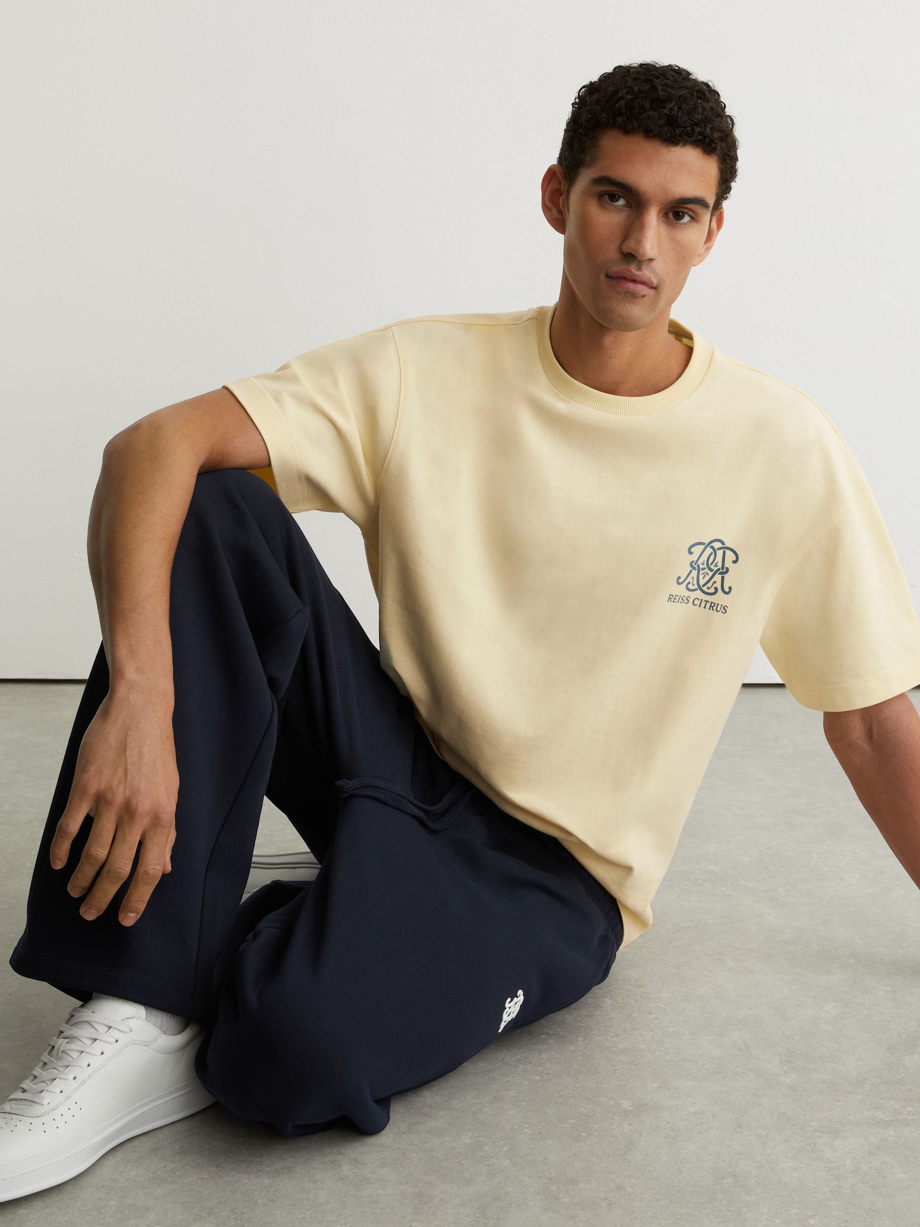 Monogram Citrus Relaxed-Fit T-Shirt in Yellow - Image 6 of 7