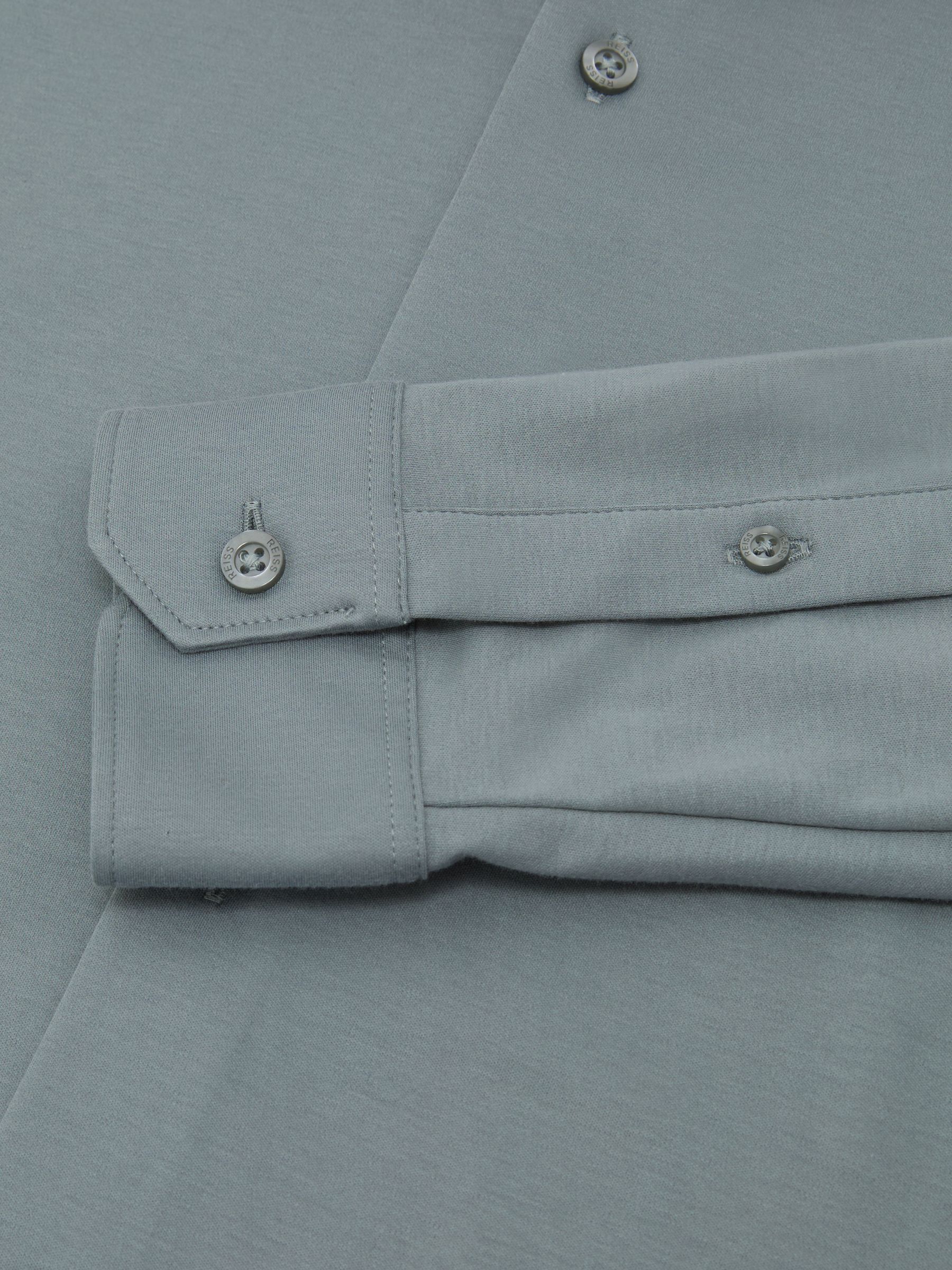 Air-Water Cotton Slim-Fit Shirt in Steel Blue - Image 6 of 6