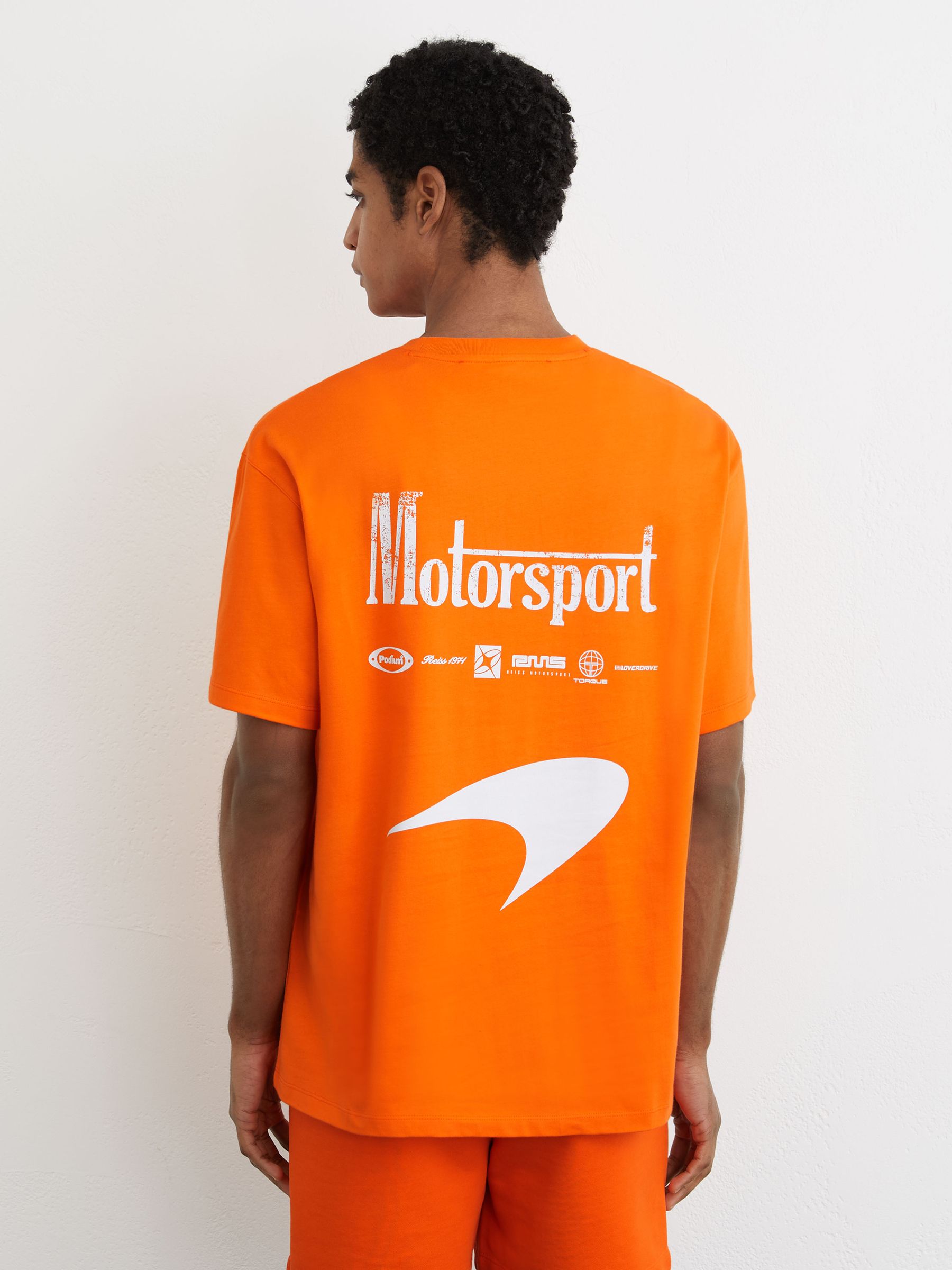 McLaren Racing Motorsport Relaxed T-Shirt Unisex-Fit in Papaya Orange - Image 1 of 10