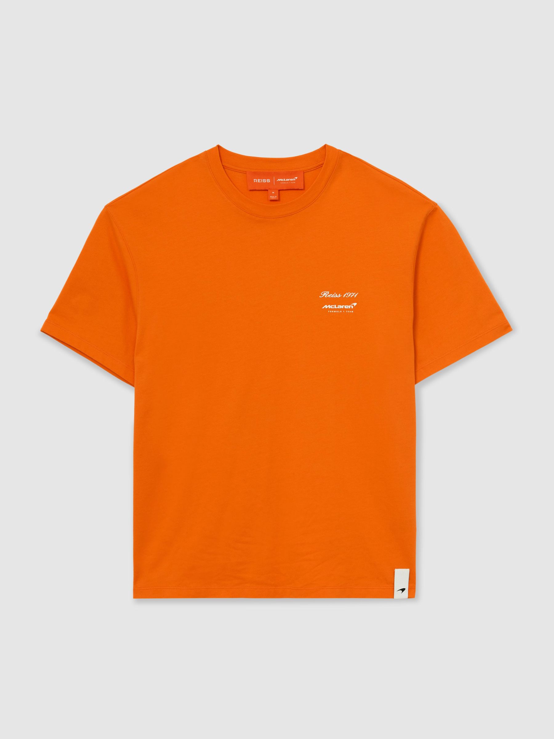 McLaren Racing Motorsport Relaxed T-Shirt Unisex-Fit in Papaya Orange - Image 2 of 10