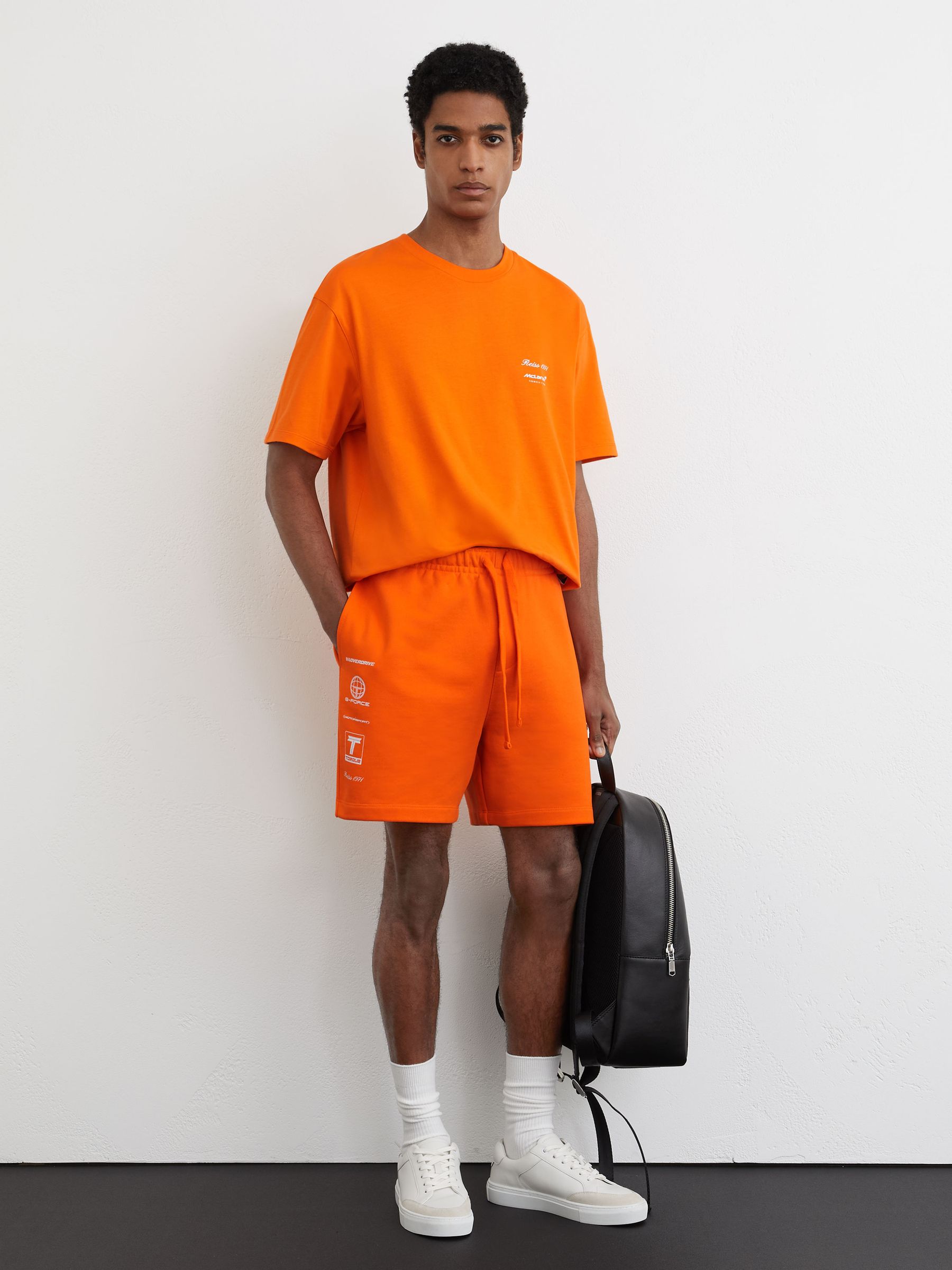 McLaren Racing Motorsport Relaxed T-Shirt Unisex-Fit in Papaya Orange - Image 4 of 10