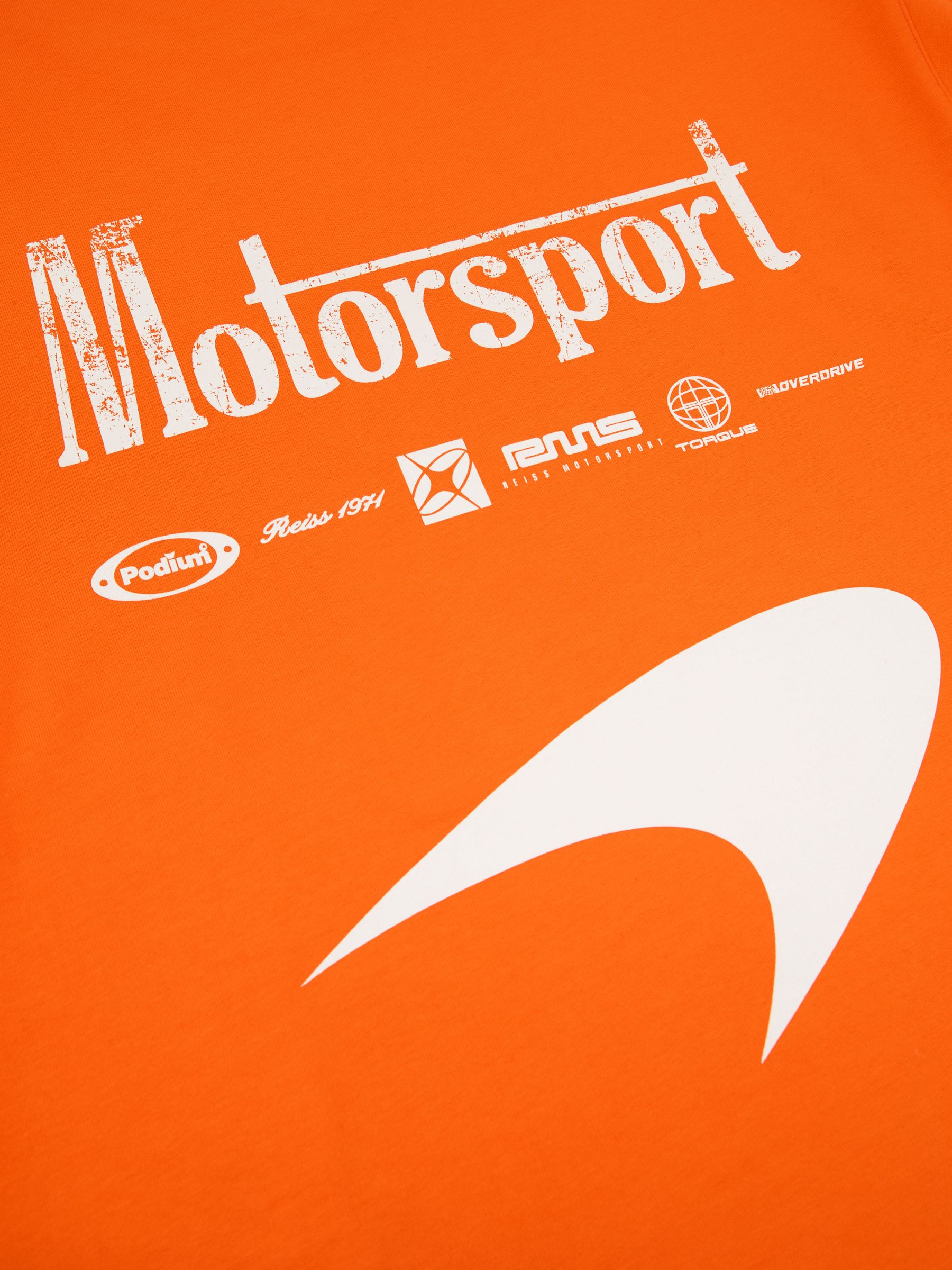 McLaren Racing Motorsport Relaxed T-Shirt Unisex-Fit in Papaya Orange - Image 9 of 10