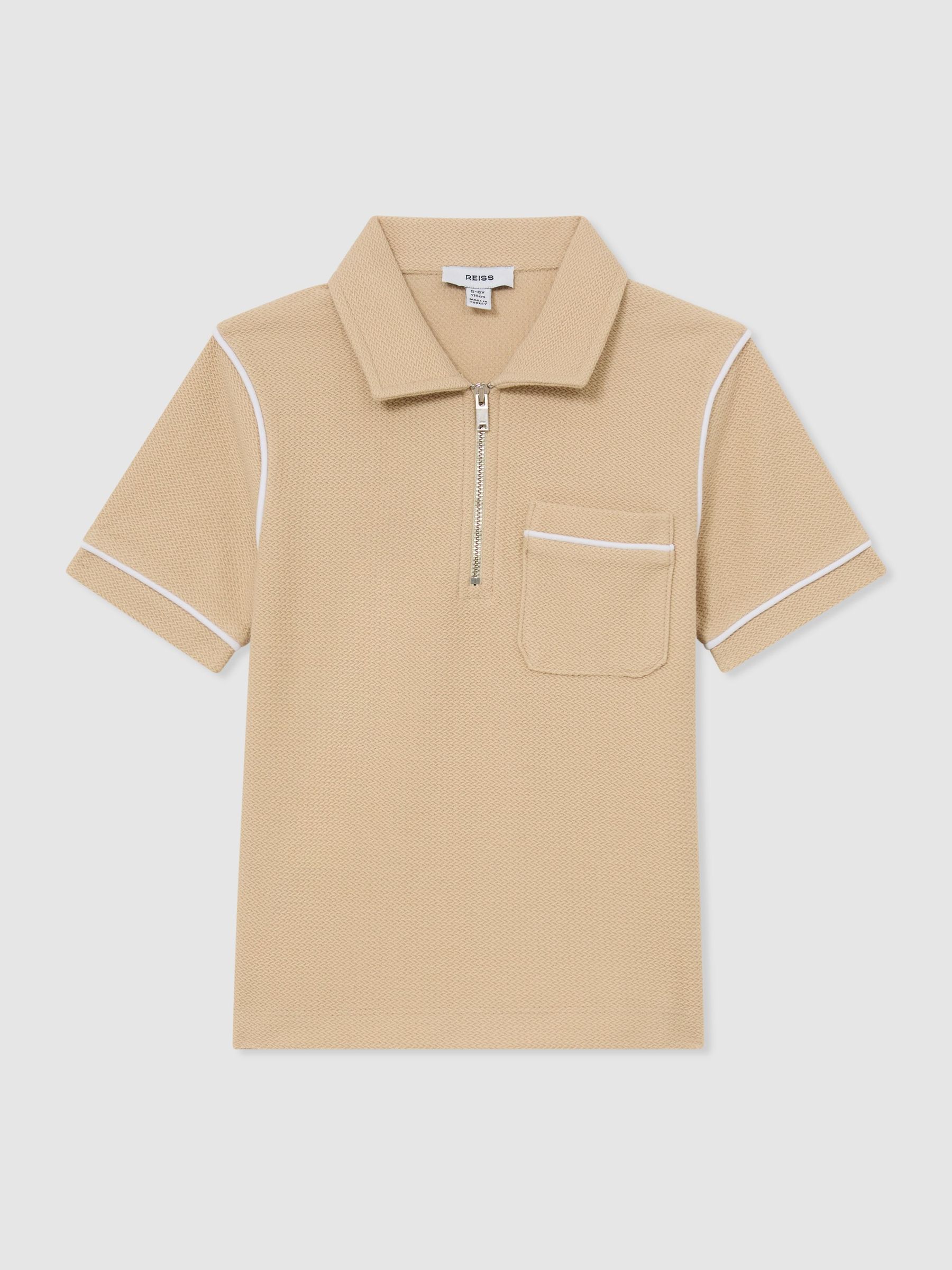 Polo Shirt in Oatmeal - Image 2 of 3