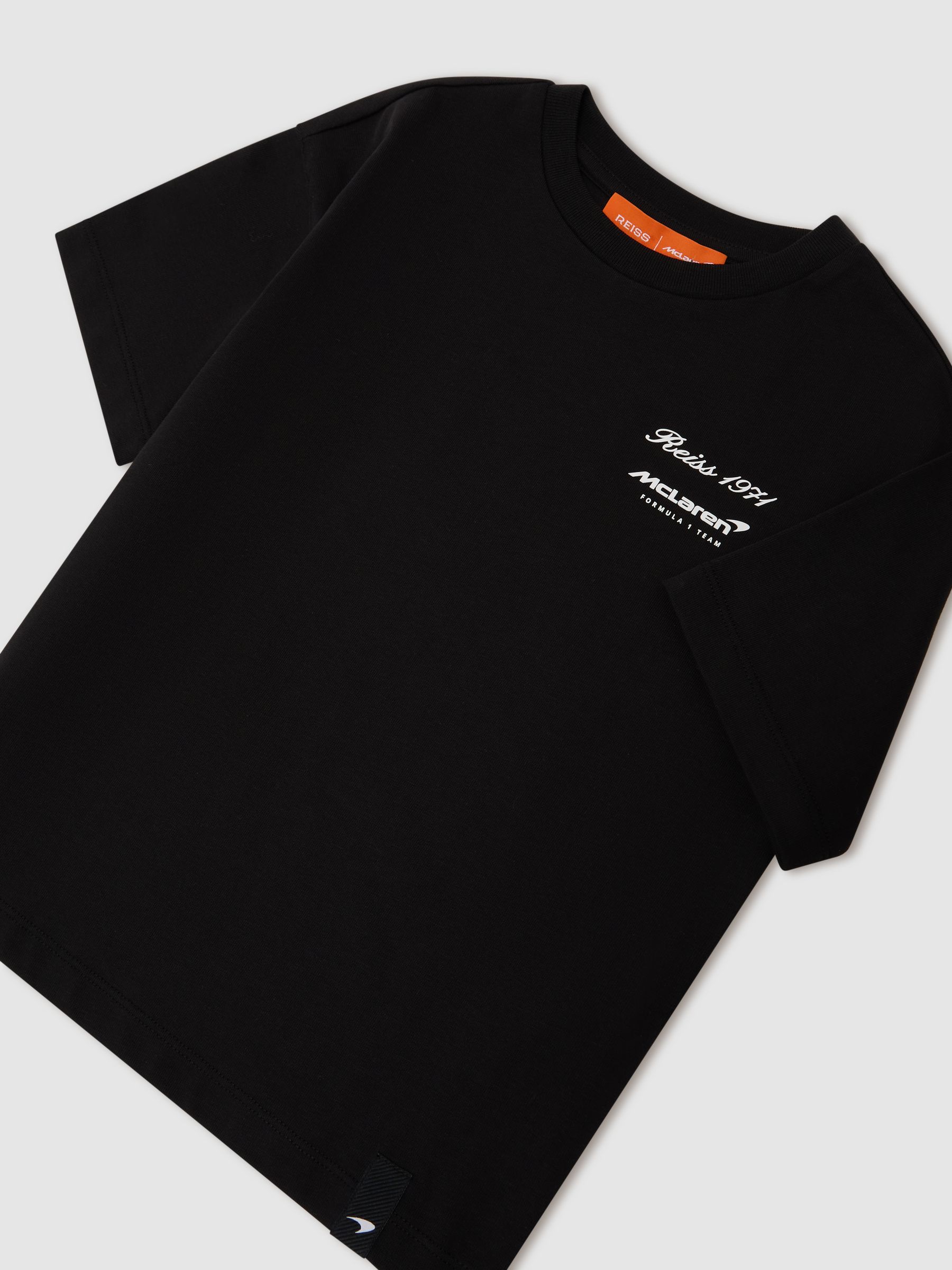 9-13 yrs McLaren Racing Motorsport Relaxed T-Shirt Unisex-Fit in Black - Image 1 of 3