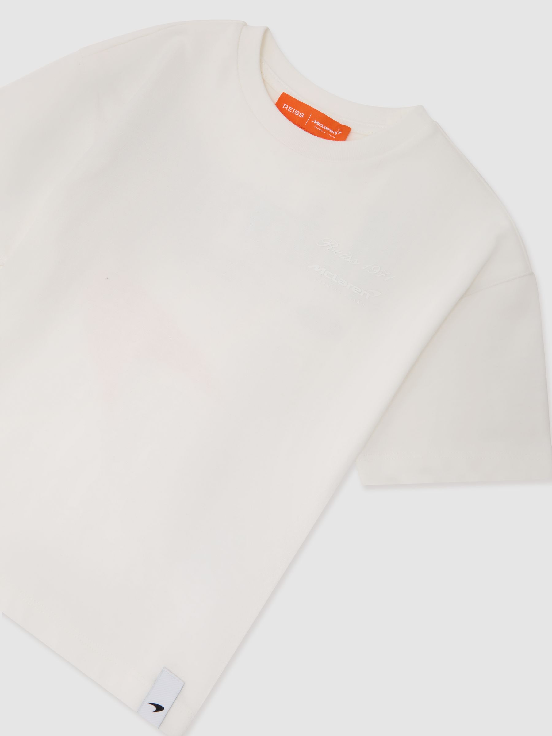 3-9 yrs McLaren Racing Motorsport Relaxed T-Shirt Unisex-Fit in White - Image 3 of 3