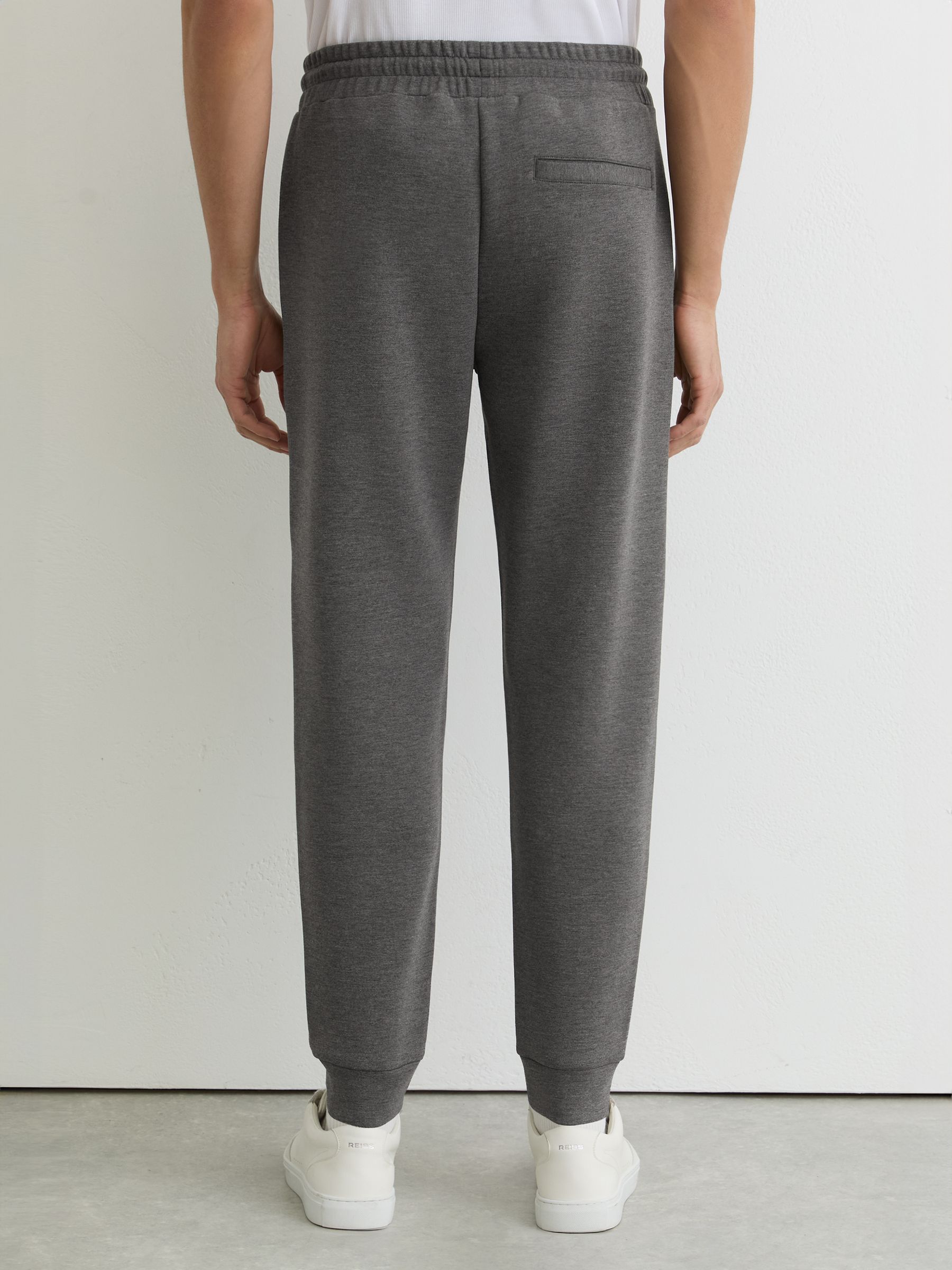 Stretch-Jersey Tailored Joggers in Charcoal Melange - Image 5 of 7