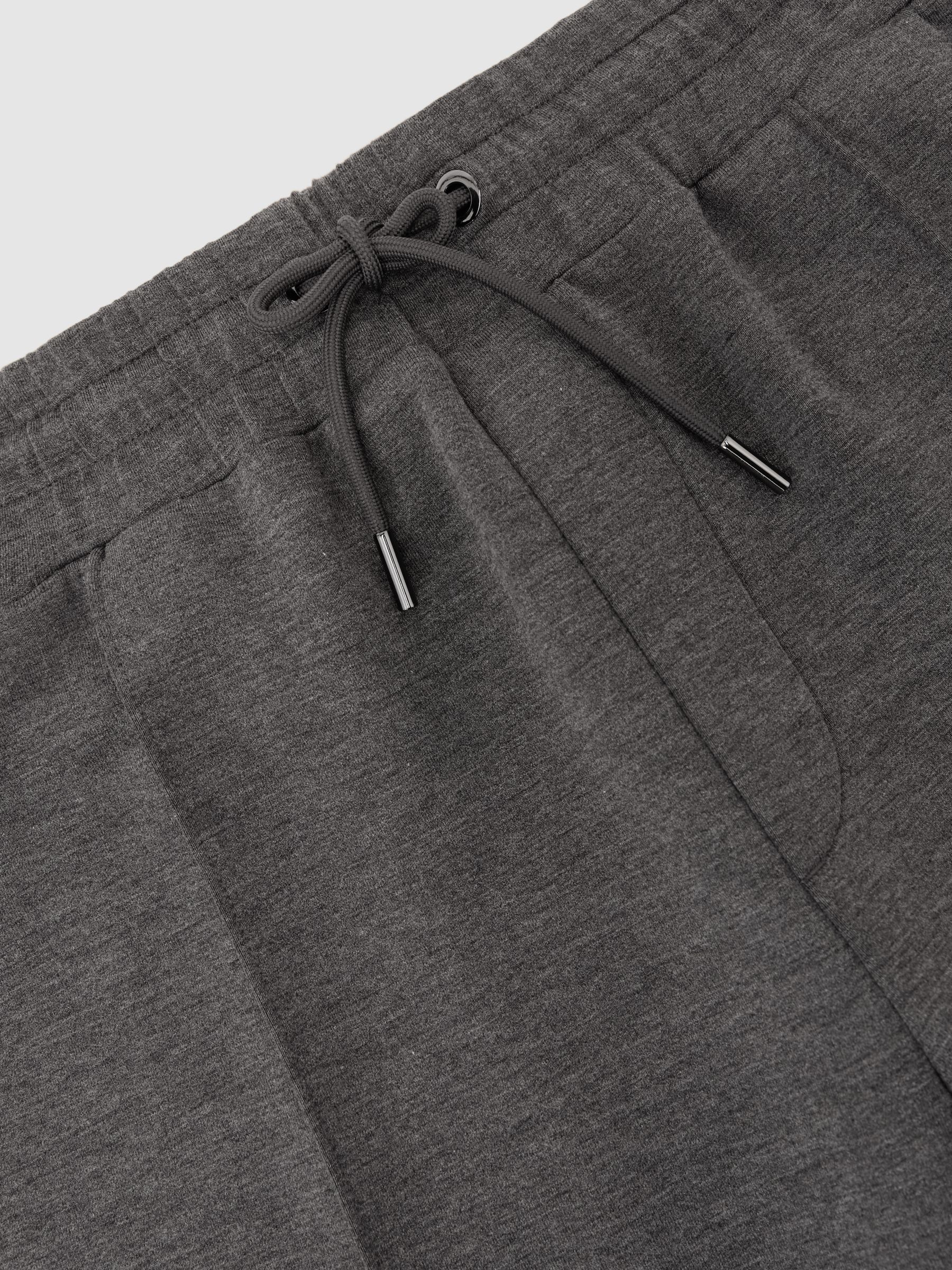 Stretch-Jersey Tailored Joggers in Charcoal Melange - image 3
