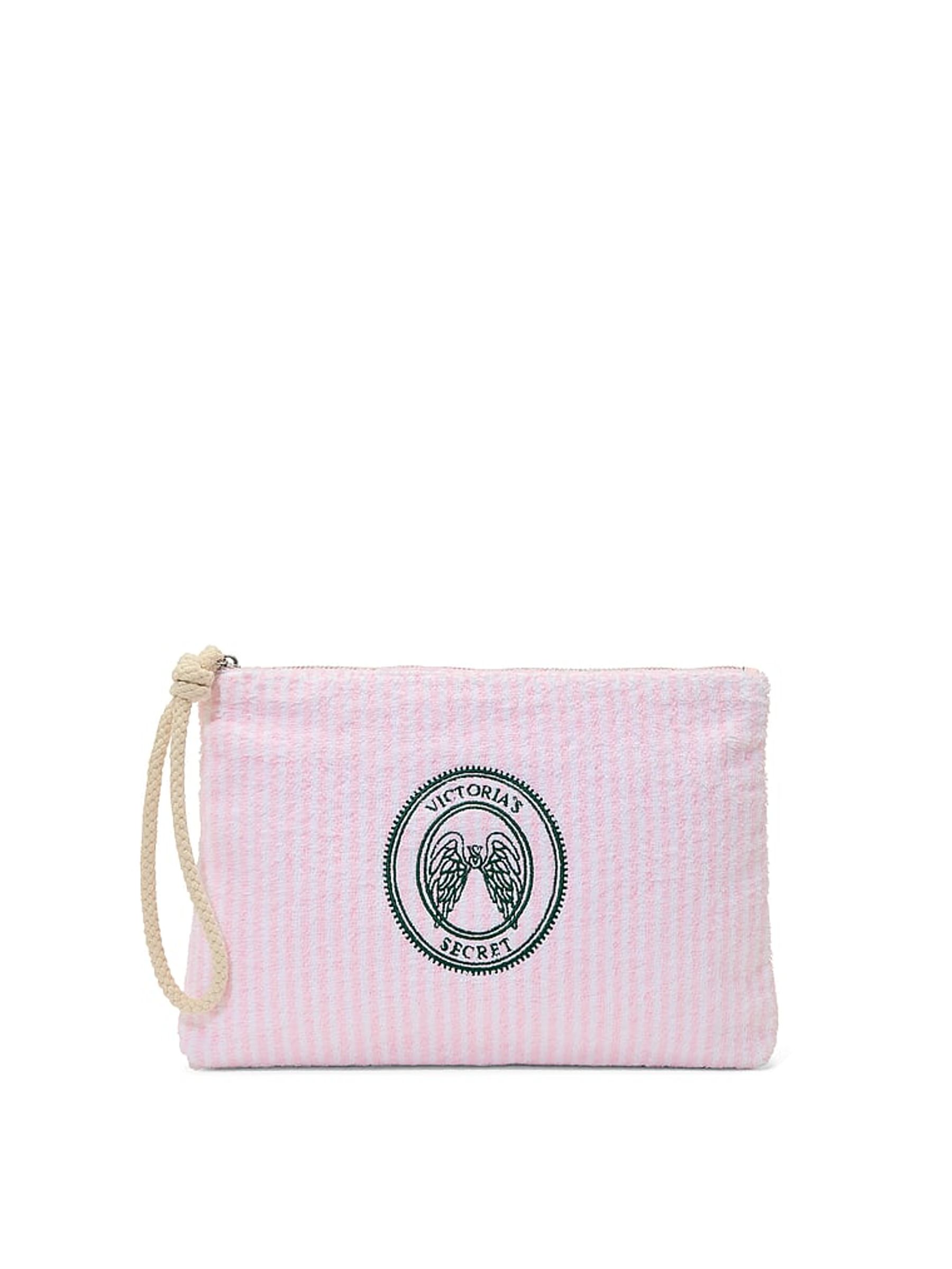 Pink Iconic Stripe Terry Large Zip Pouch - Image 2 of 4
