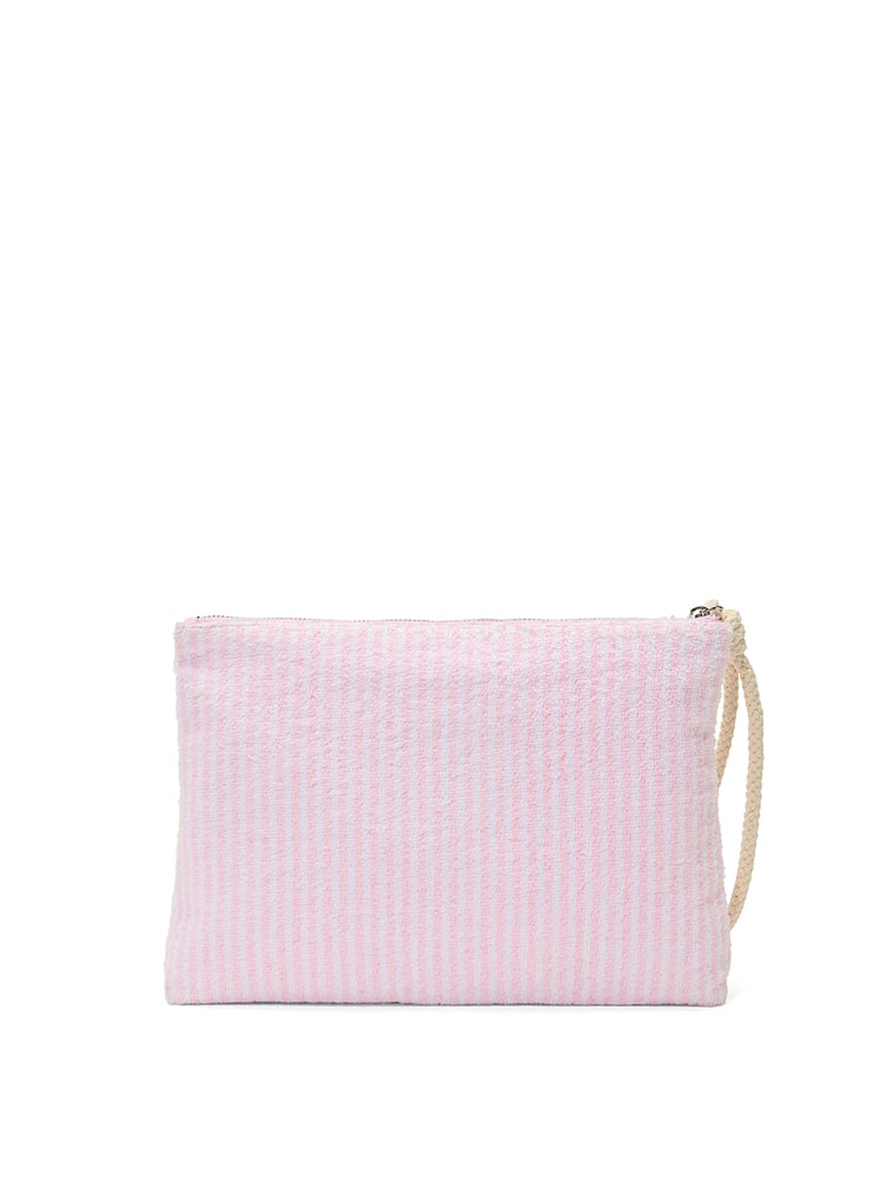 Pink Iconic Stripe Terry Large Zip Pouch - Image 3 of 4