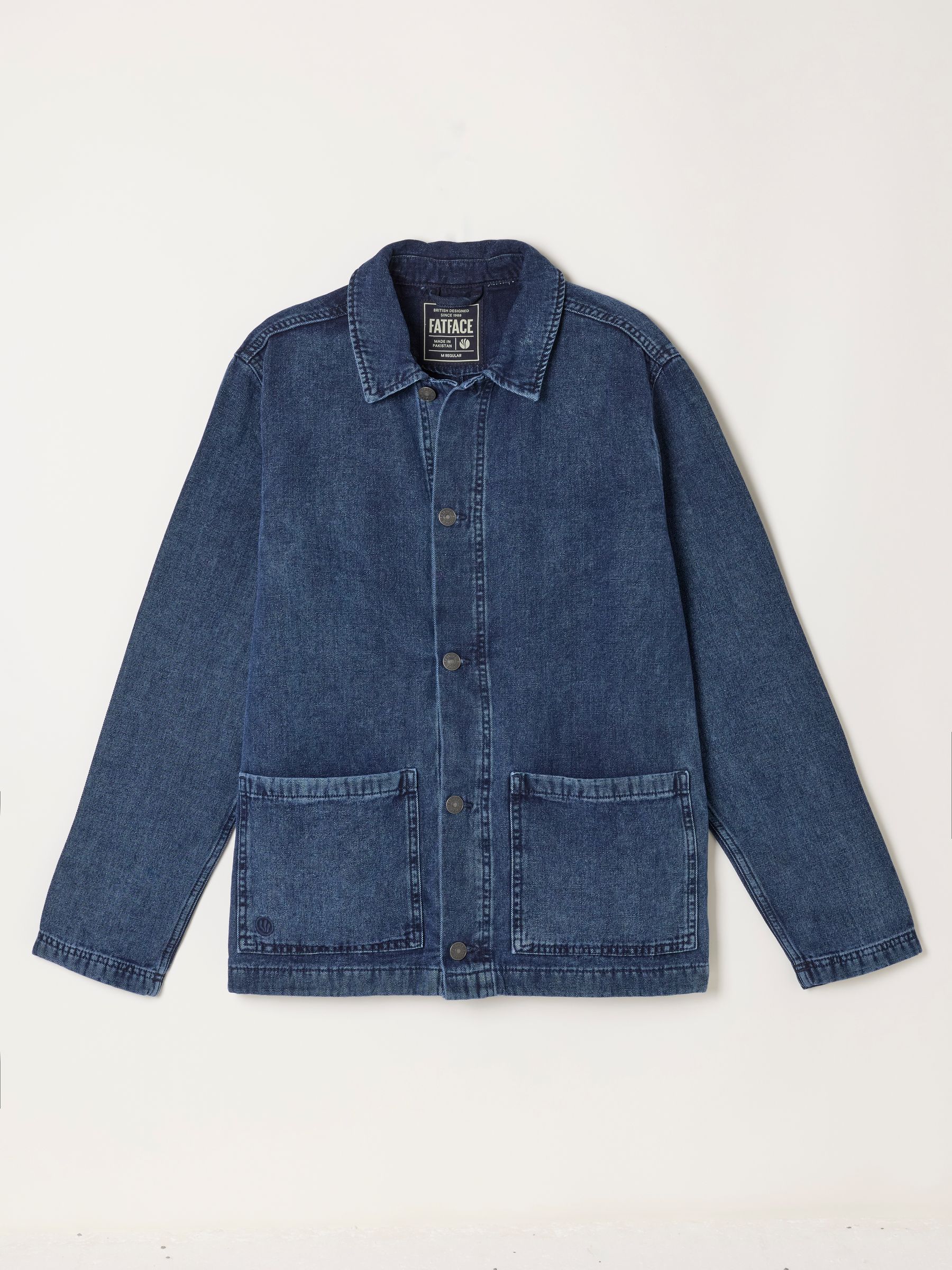 Indigo Blue Canvas Denim Worker Jacket - Image 6 of 6 Indigo Blue Canvas Denim Worker Jacket - Image 6 of 6