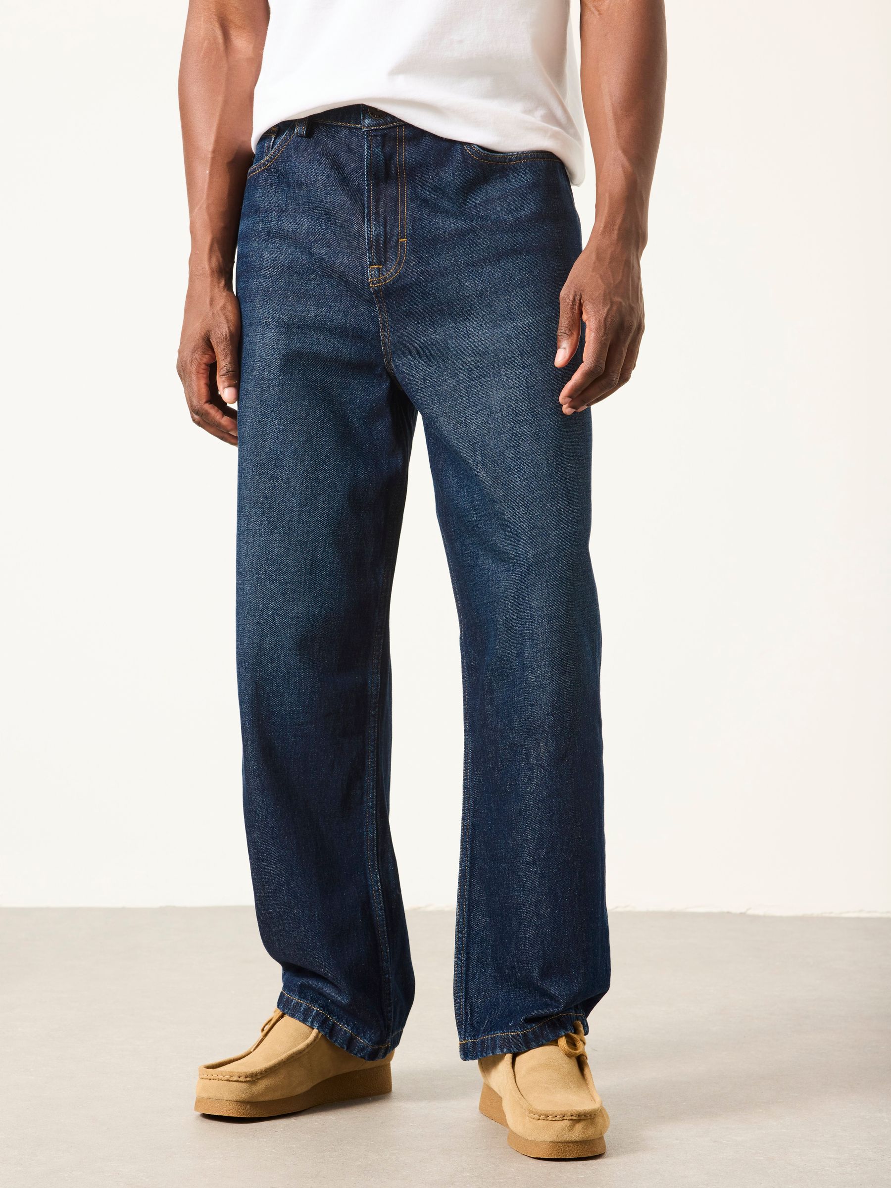 Dark Blue Baggy Fit Jeans - Image 1 of 5