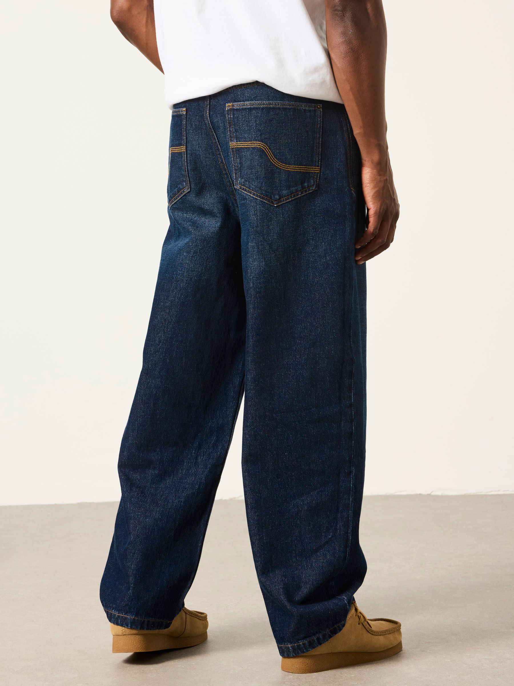 Dark Blue Baggy Fit Jeans - Image 2 of 5