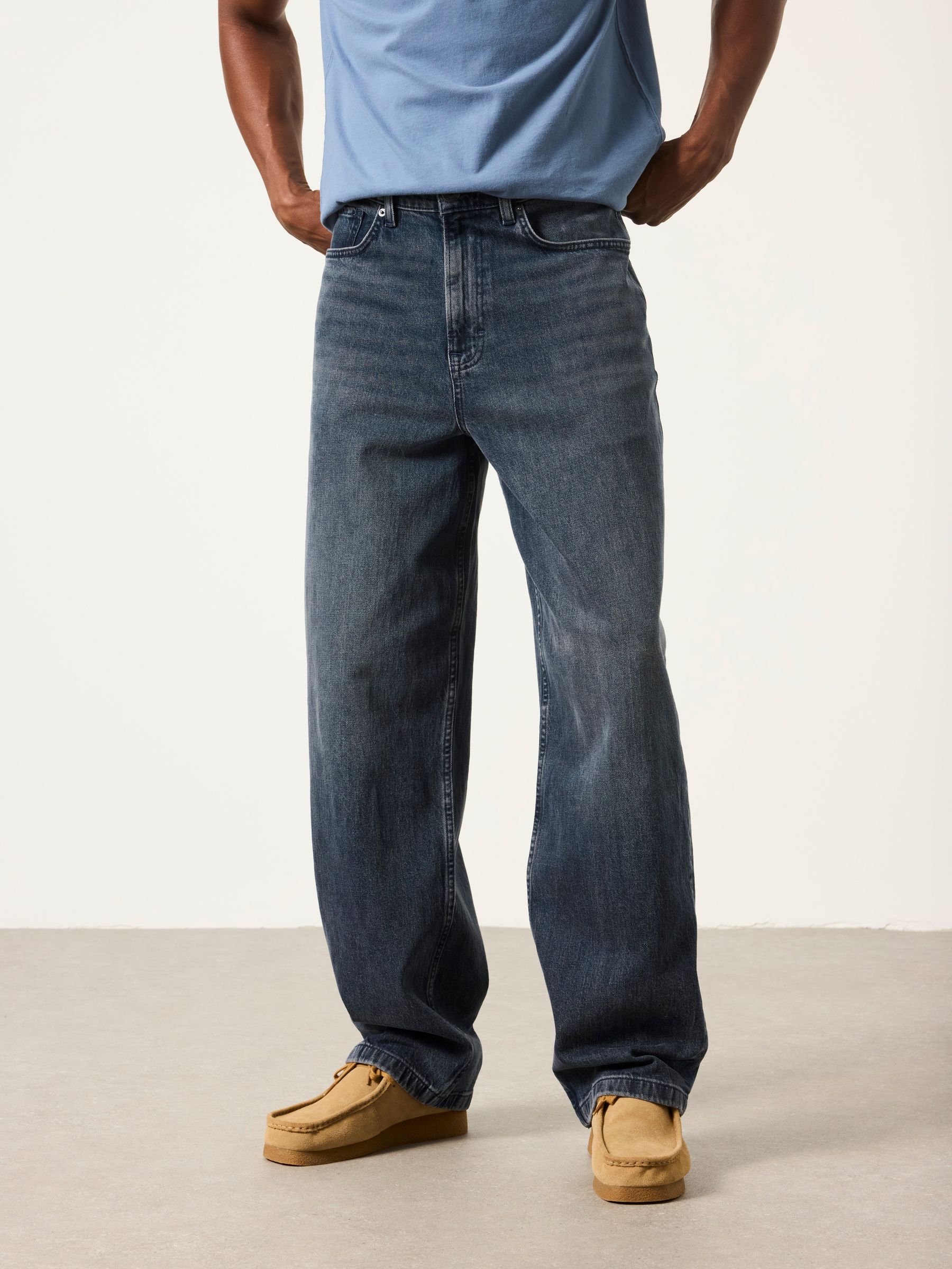 Graphite Grey Baggy Fit Jeans - Image 1 of 7