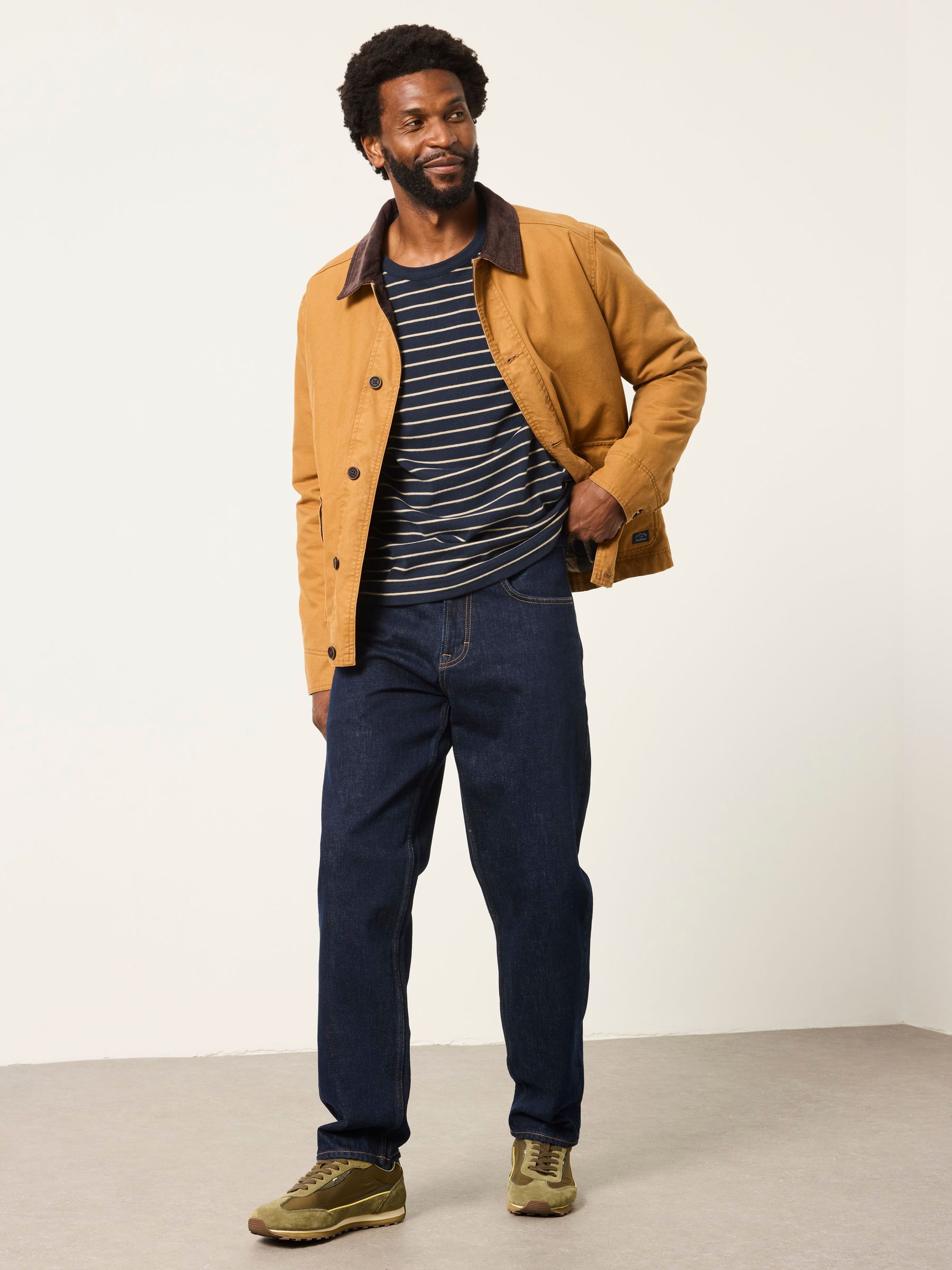 Dark Navy Straight Fit Selvedge Jeans - Image 4 of 8