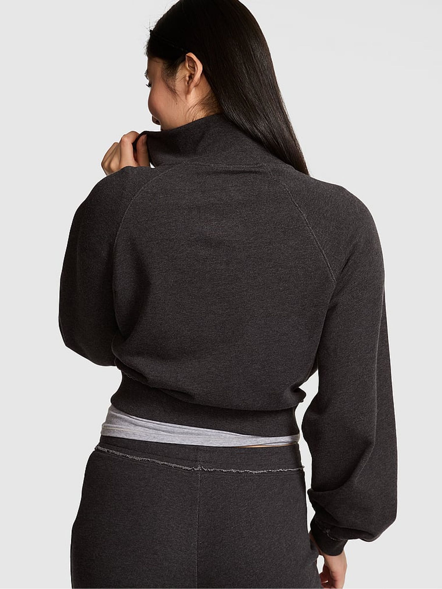 Charcoal Heather Grey Full Zip Sweatshirt - Image 2 of 2 Charcoal Heather Grey Full Zip Sweatshirt - Image 2 of 2