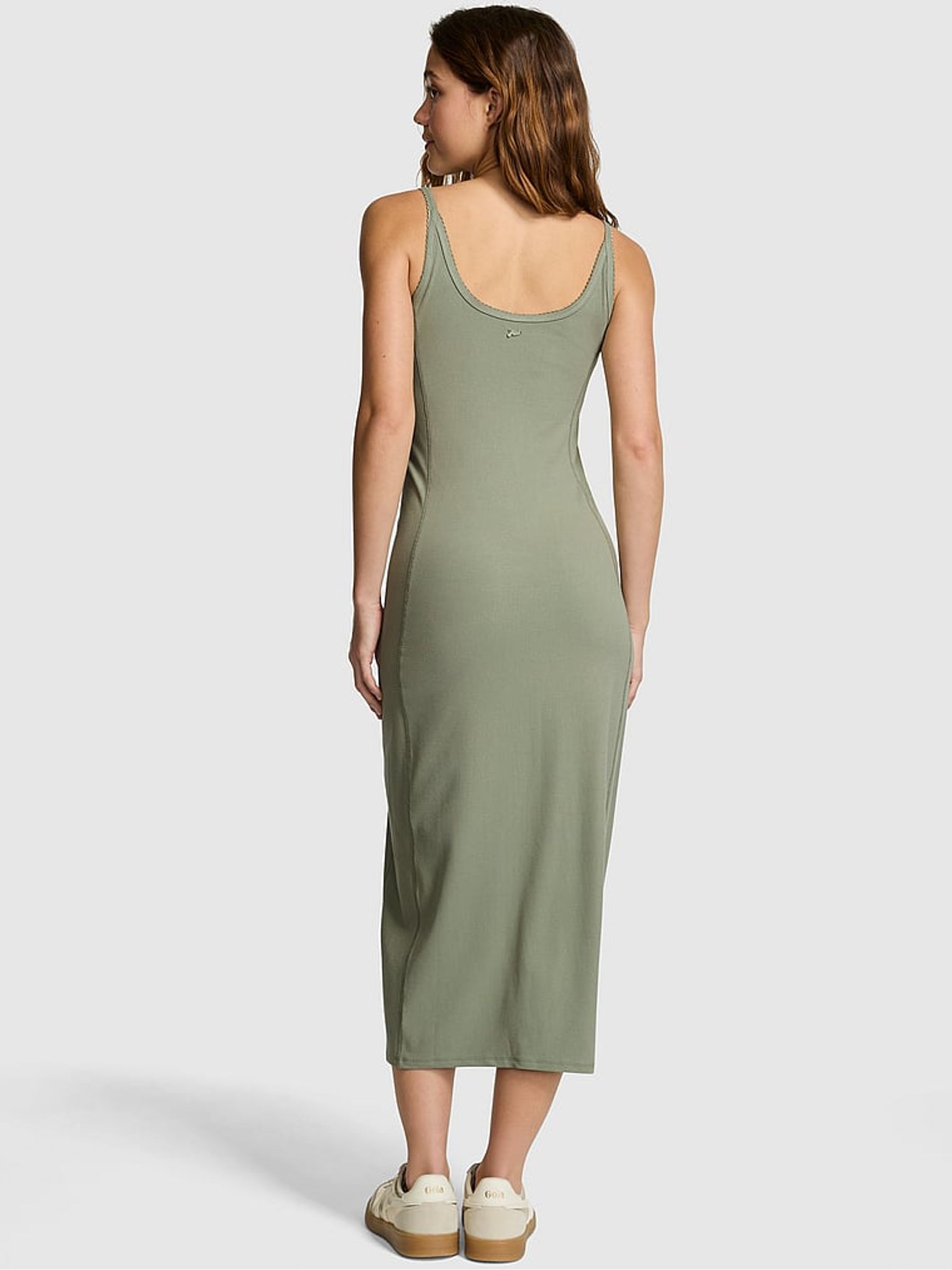 Slate Green Ribbed Dress - Image 2 of 2
