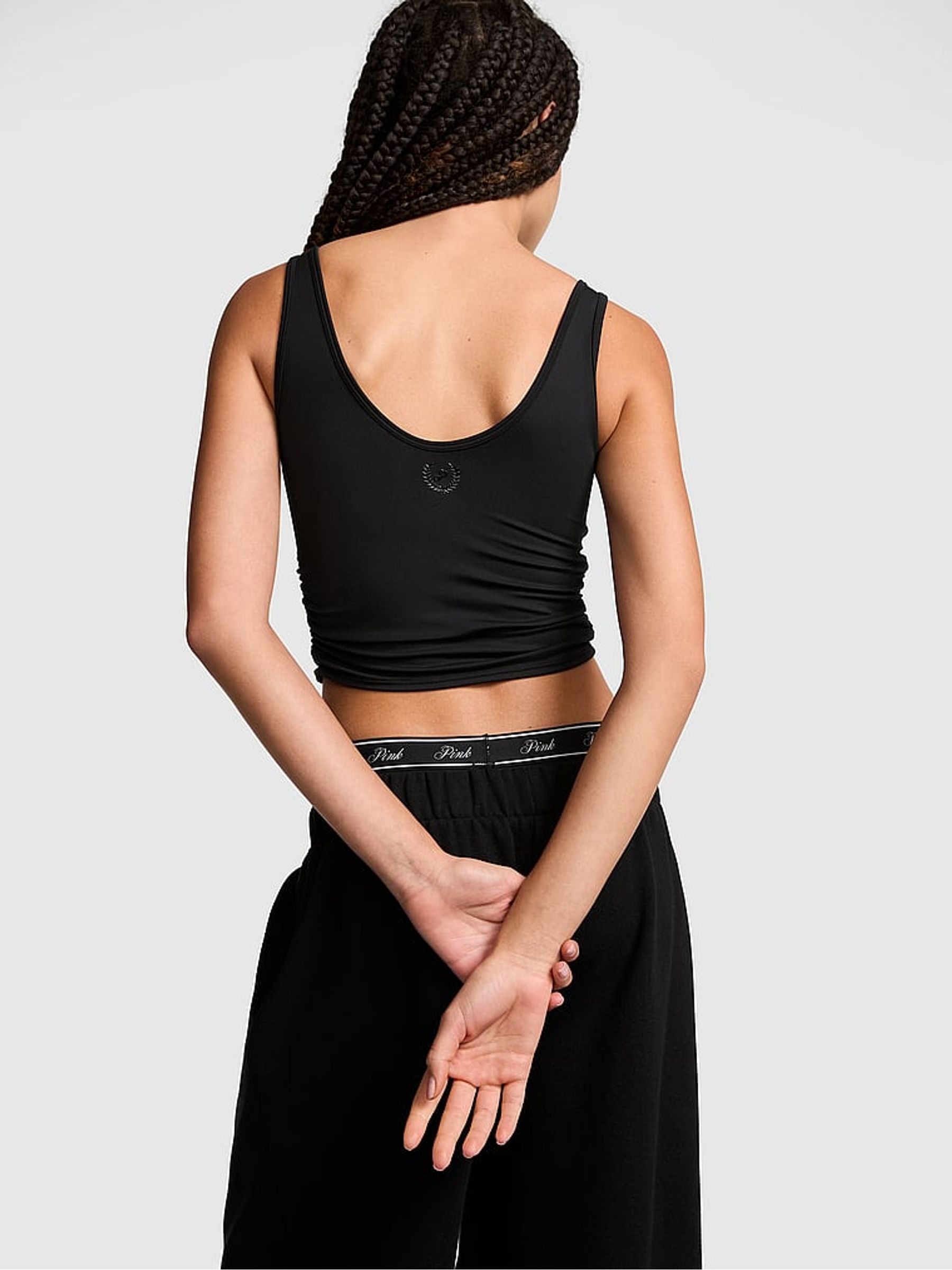 Black Ruched Wrap Top - Image 2 of 2