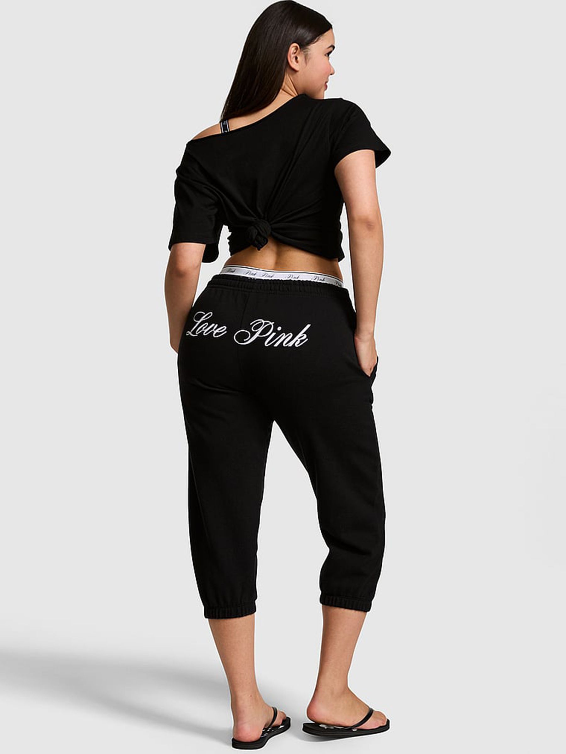 Black Fleece Capri Joggers - Image 2 of 2
