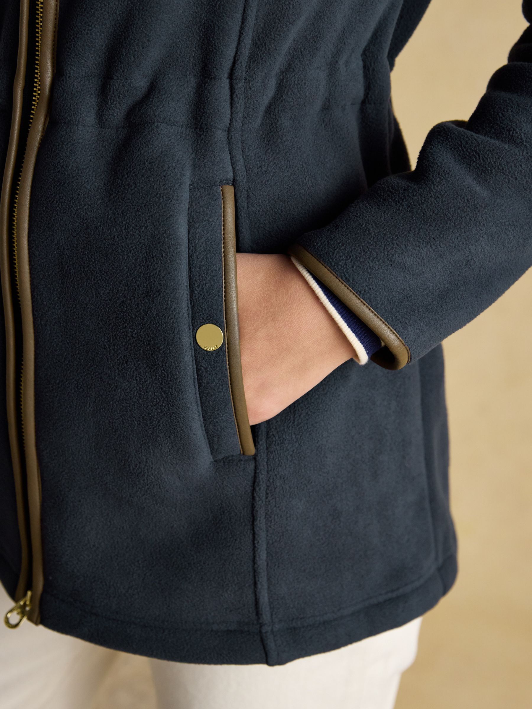 Heritage Navy Longline Zip Through Fleece - Image 7 of 11