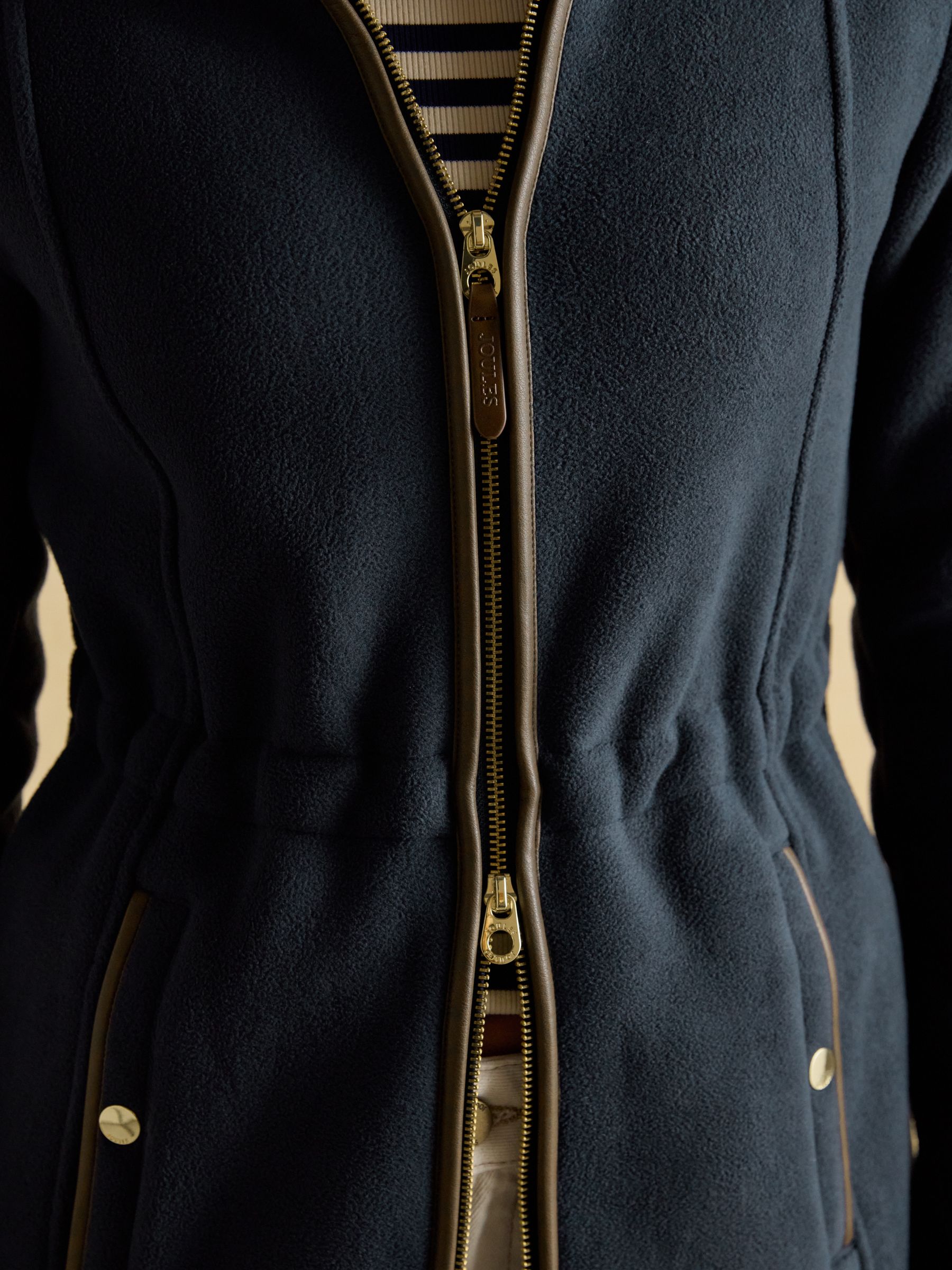 Heritage Navy Longline Zip Through Fleece - Image 8 of 11