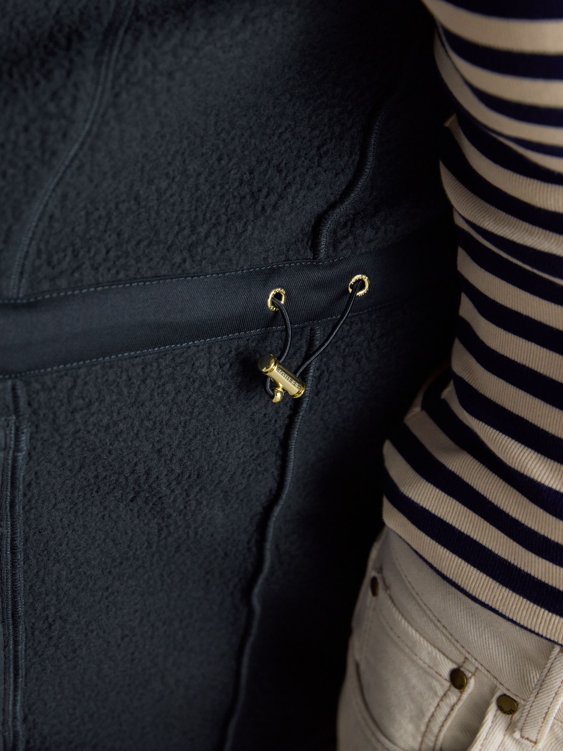 Heritage Navy Longline Zip Through Fleece - Image 9 of 11