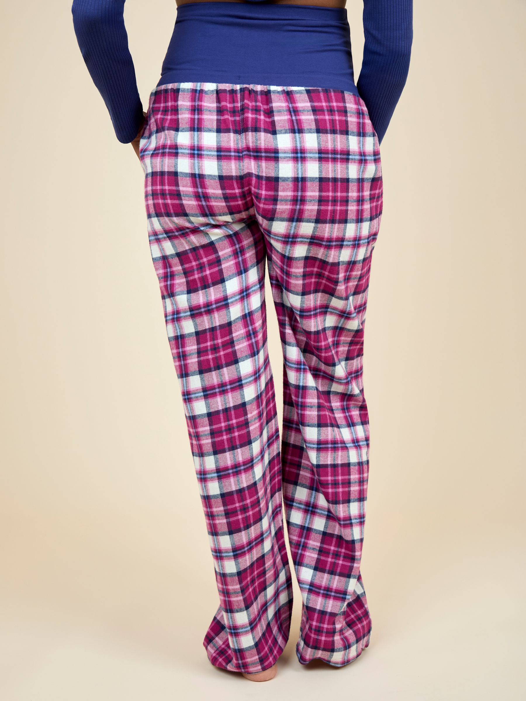 Berry Maternity Check Pyjama Bottoms - Image 3 of 5