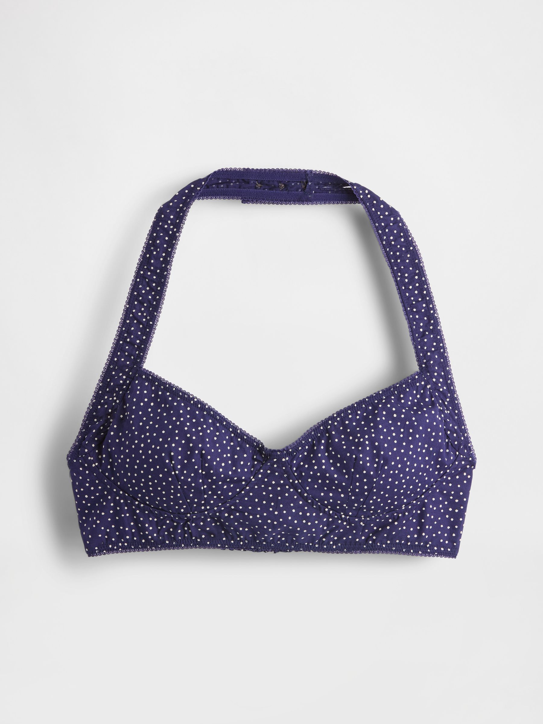 Blue Dot Poplin Bralette - Image 6 of 7
