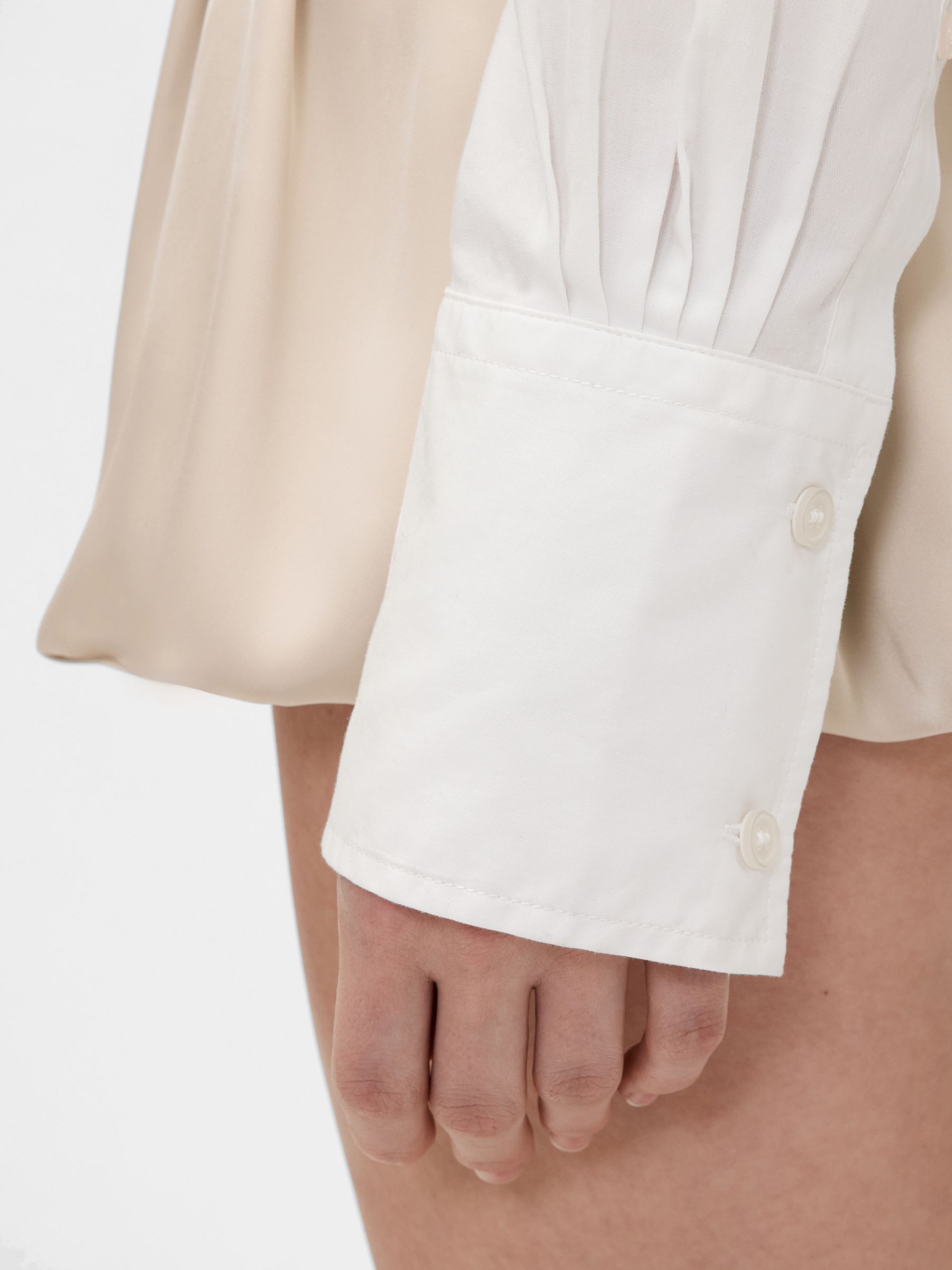 White Poplin Cropped Shirt - Image 5 of 7