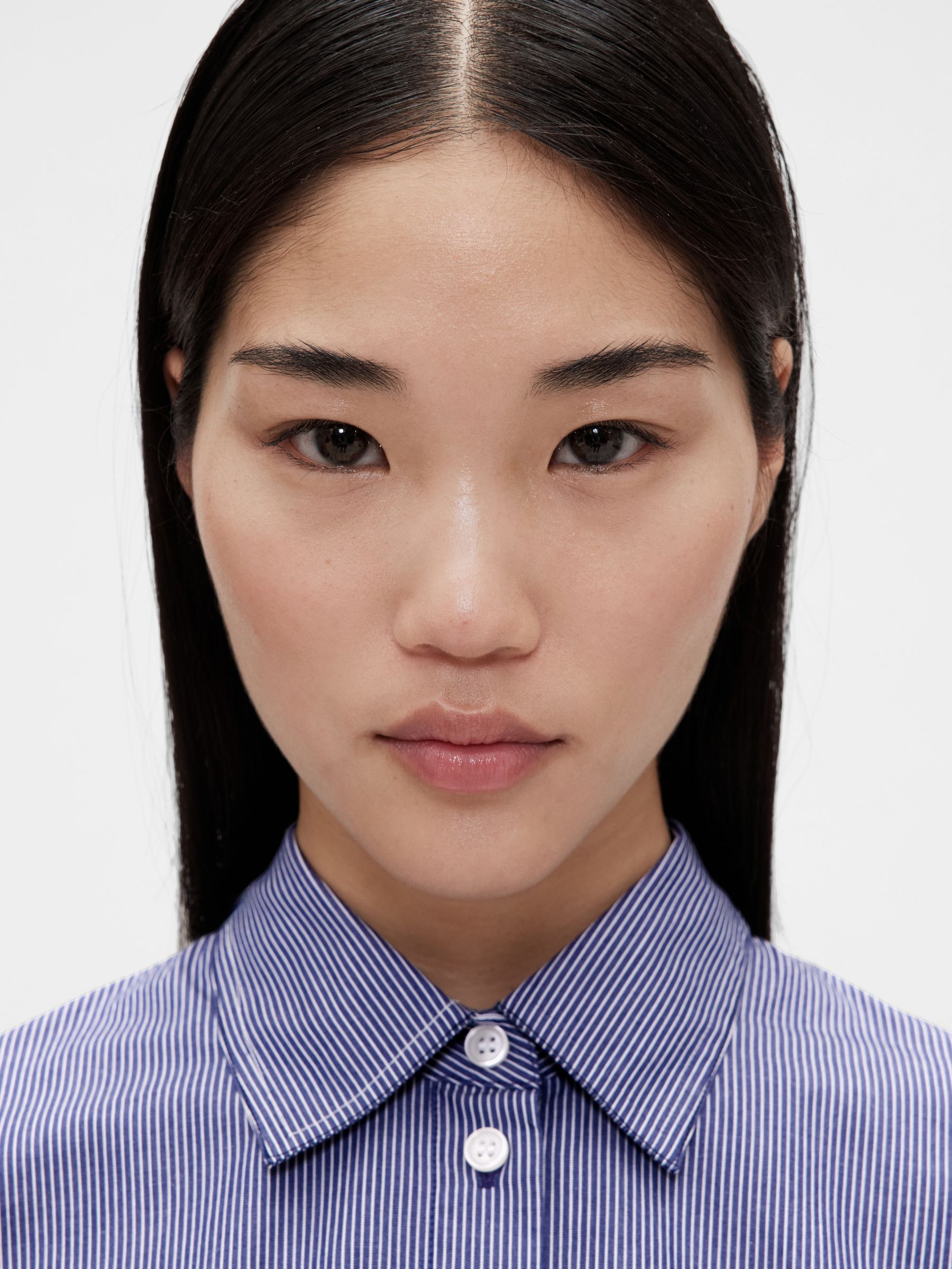 Blue Stripe Poplin Cropped Shirt - Image 4 of 7