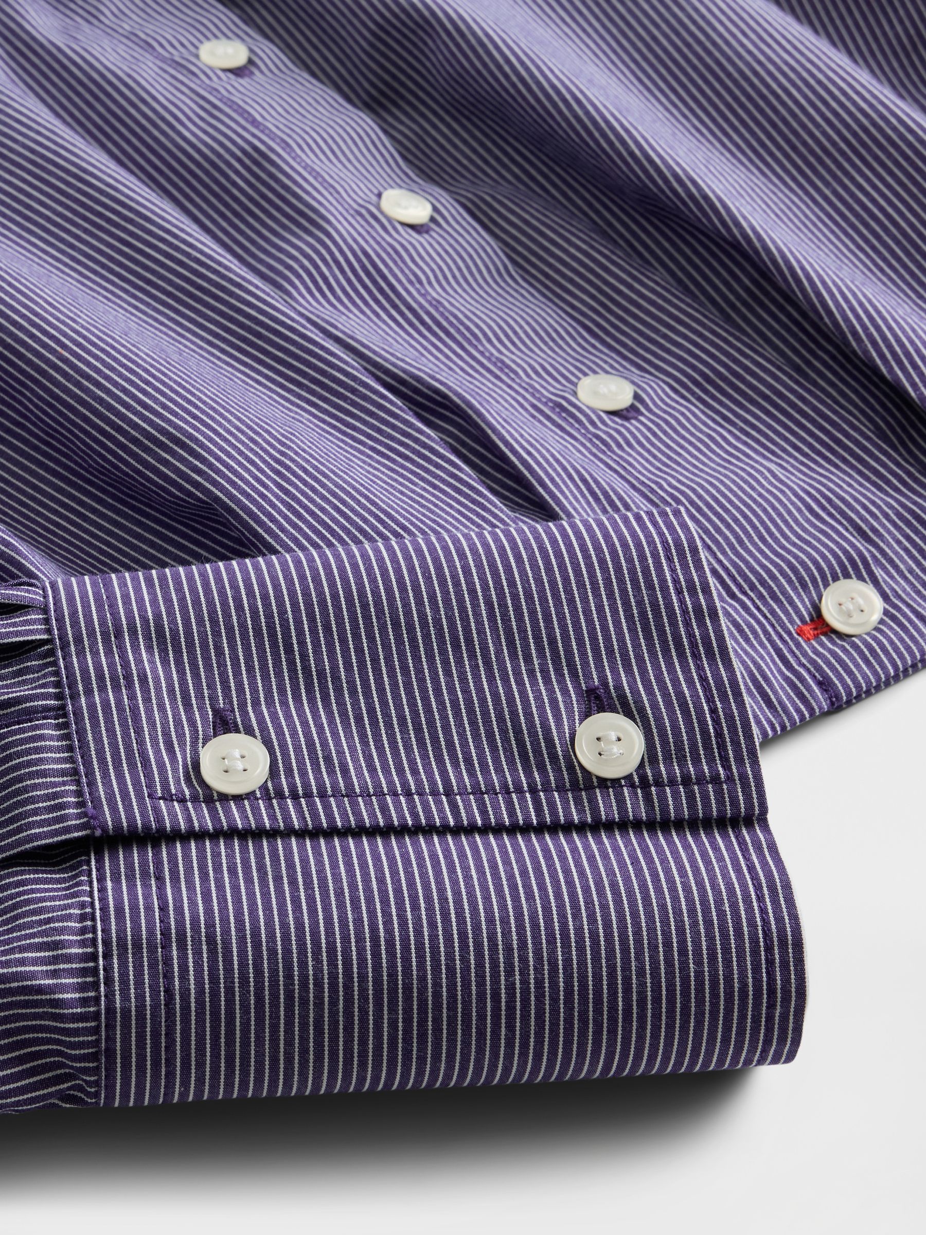 Blue Stripe Poplin Cropped Shirt - Image 7 of 7