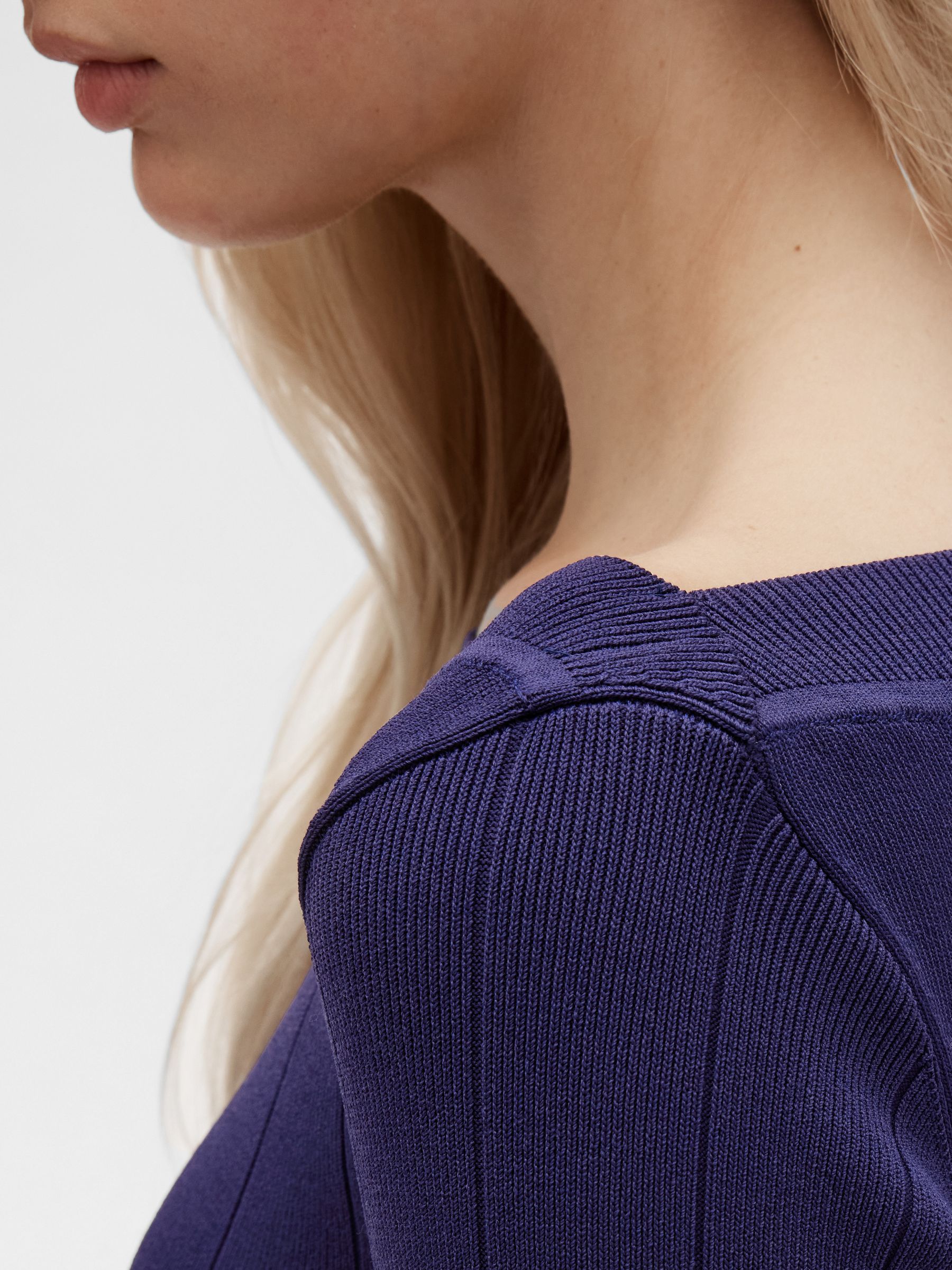 Navy/Blue Pleated Mini Dress - Image 5 of 6