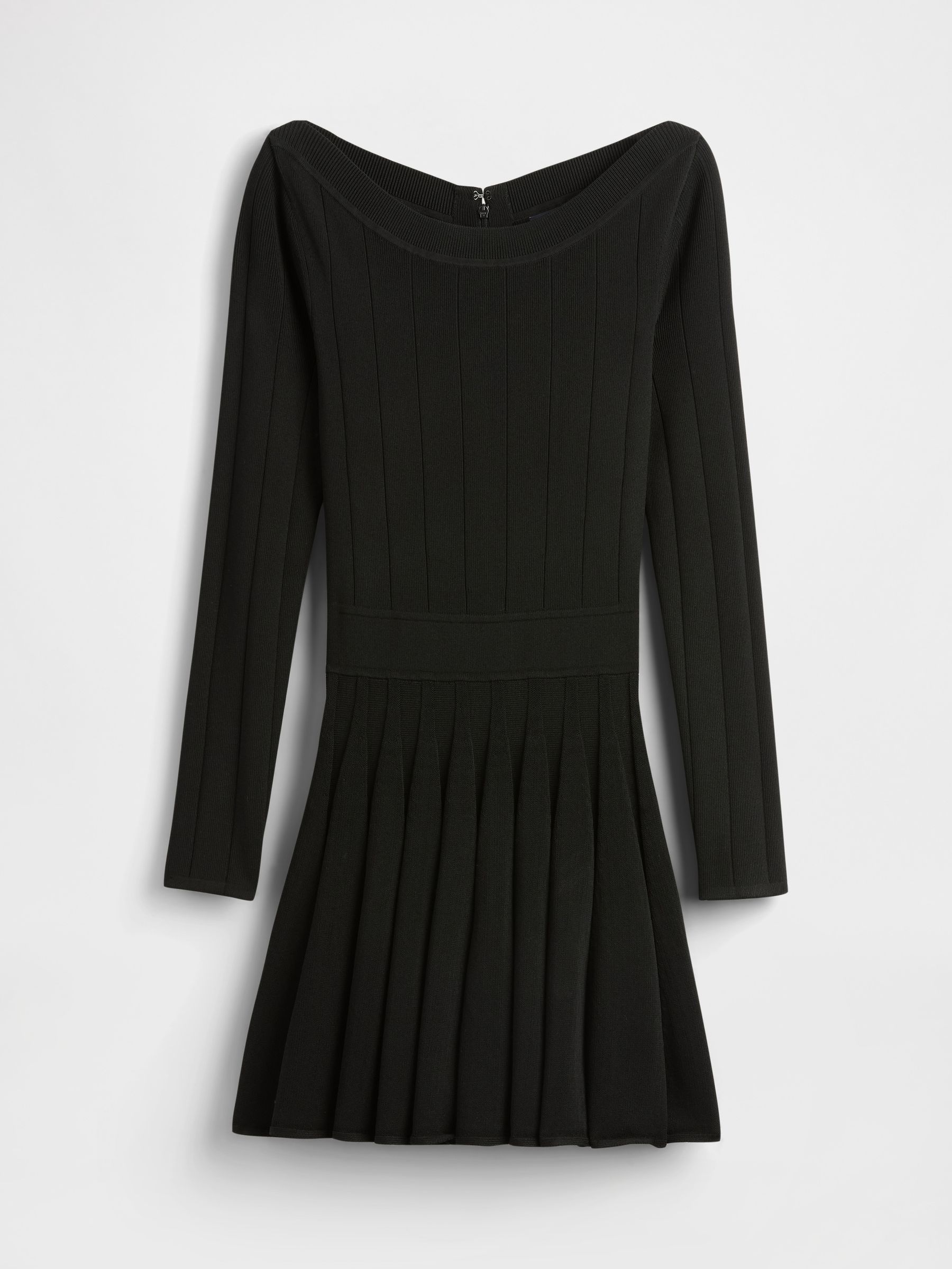 Black Pleated Mini Dress - Image 6 of 7