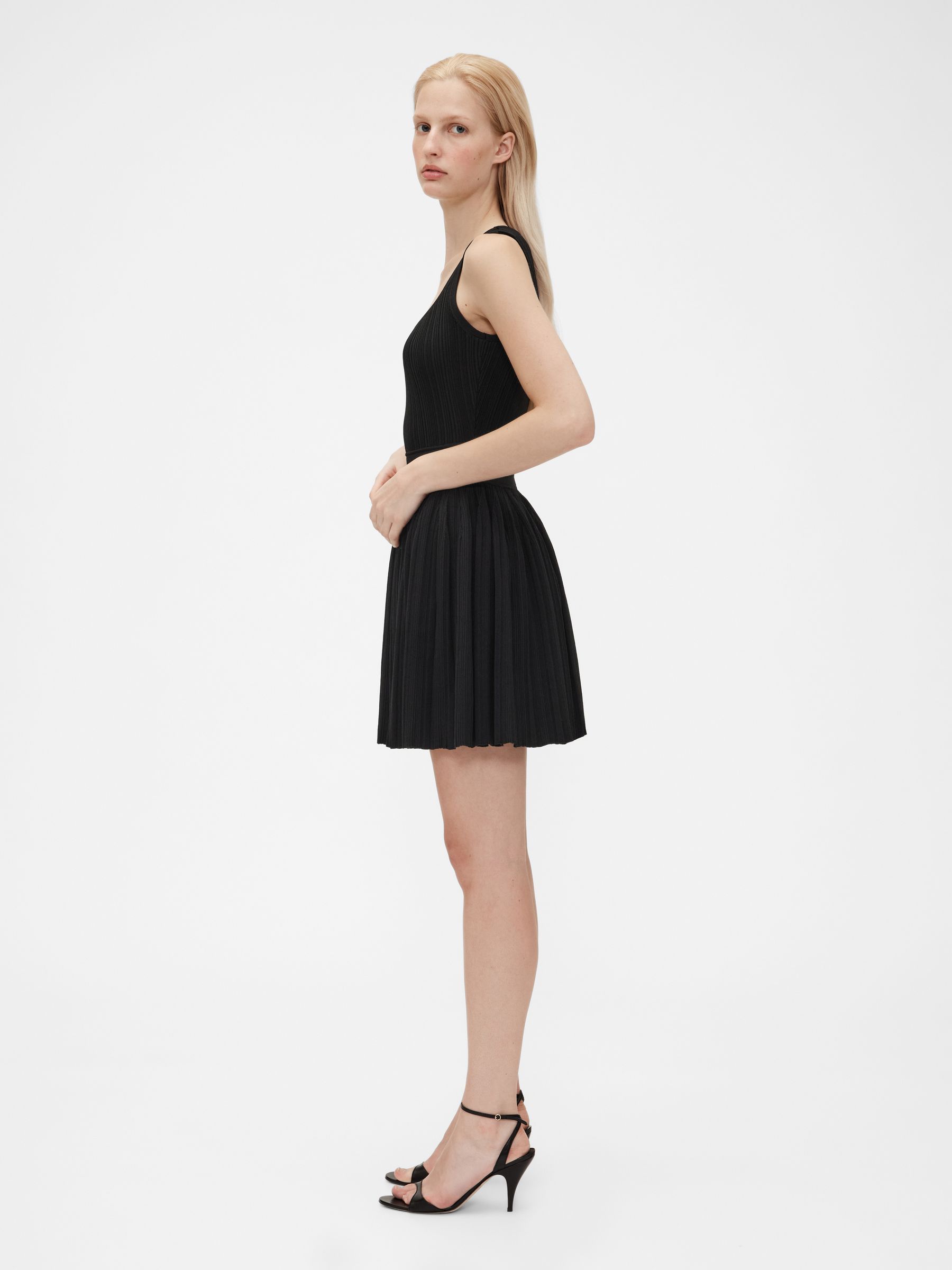 Black Rib Mini Dress - Image 3 of 6