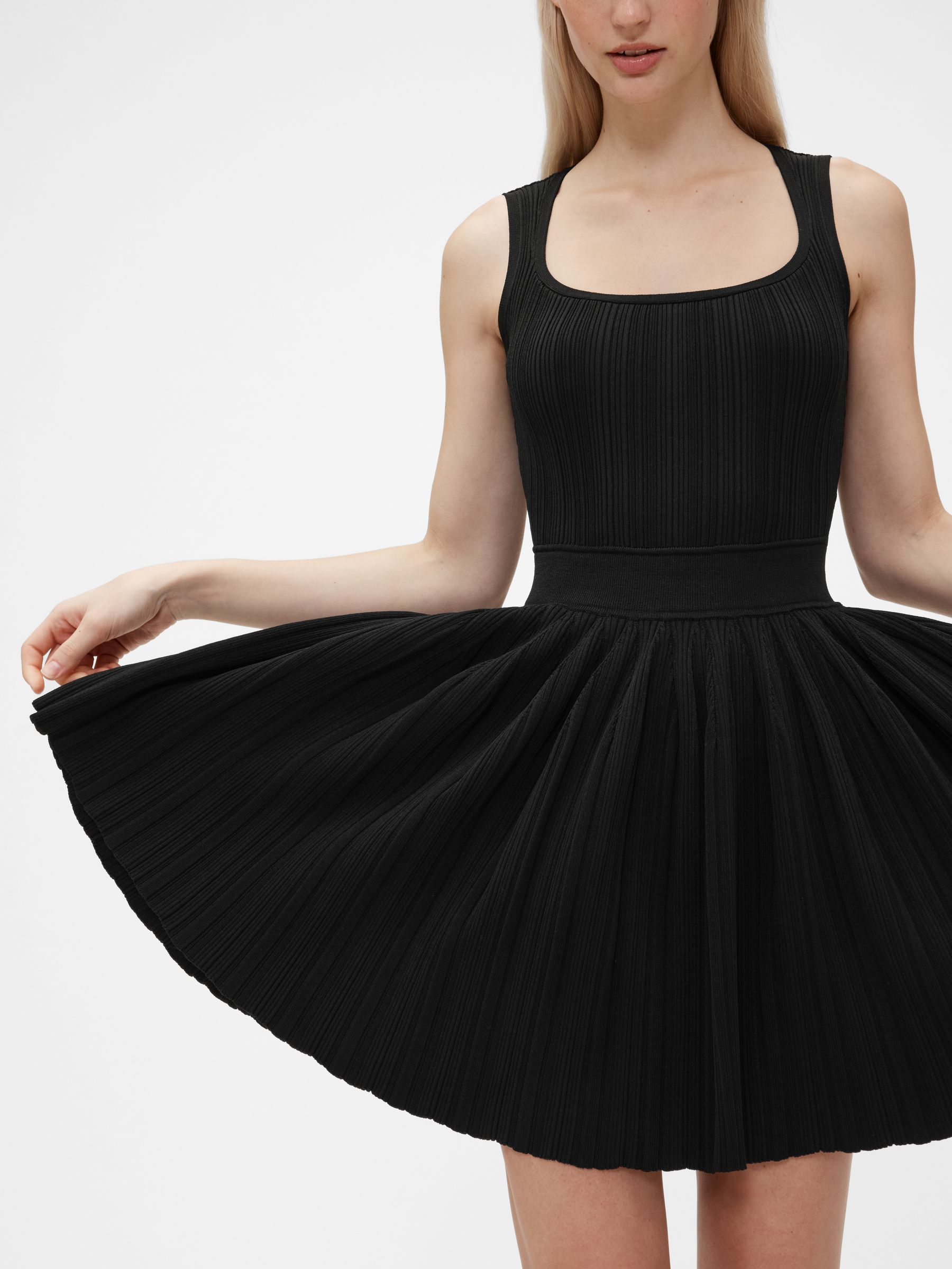 Black Rib Mini Dress - Image 4 of 6