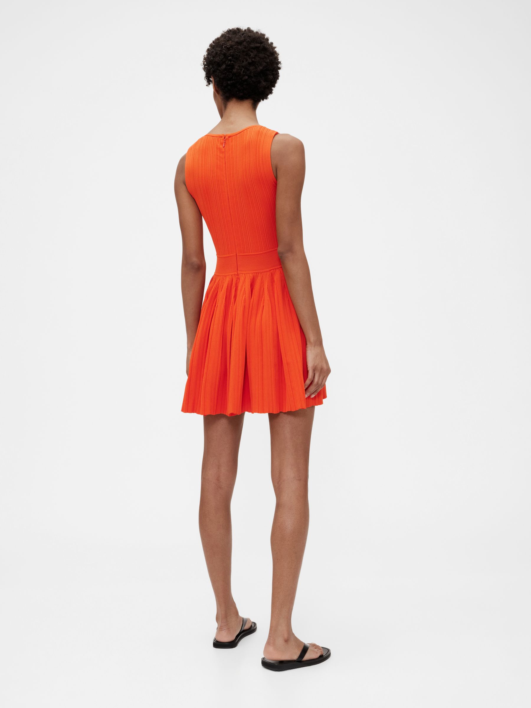 GapStudio Orange Rib Mini Dress - Image 2 of 6