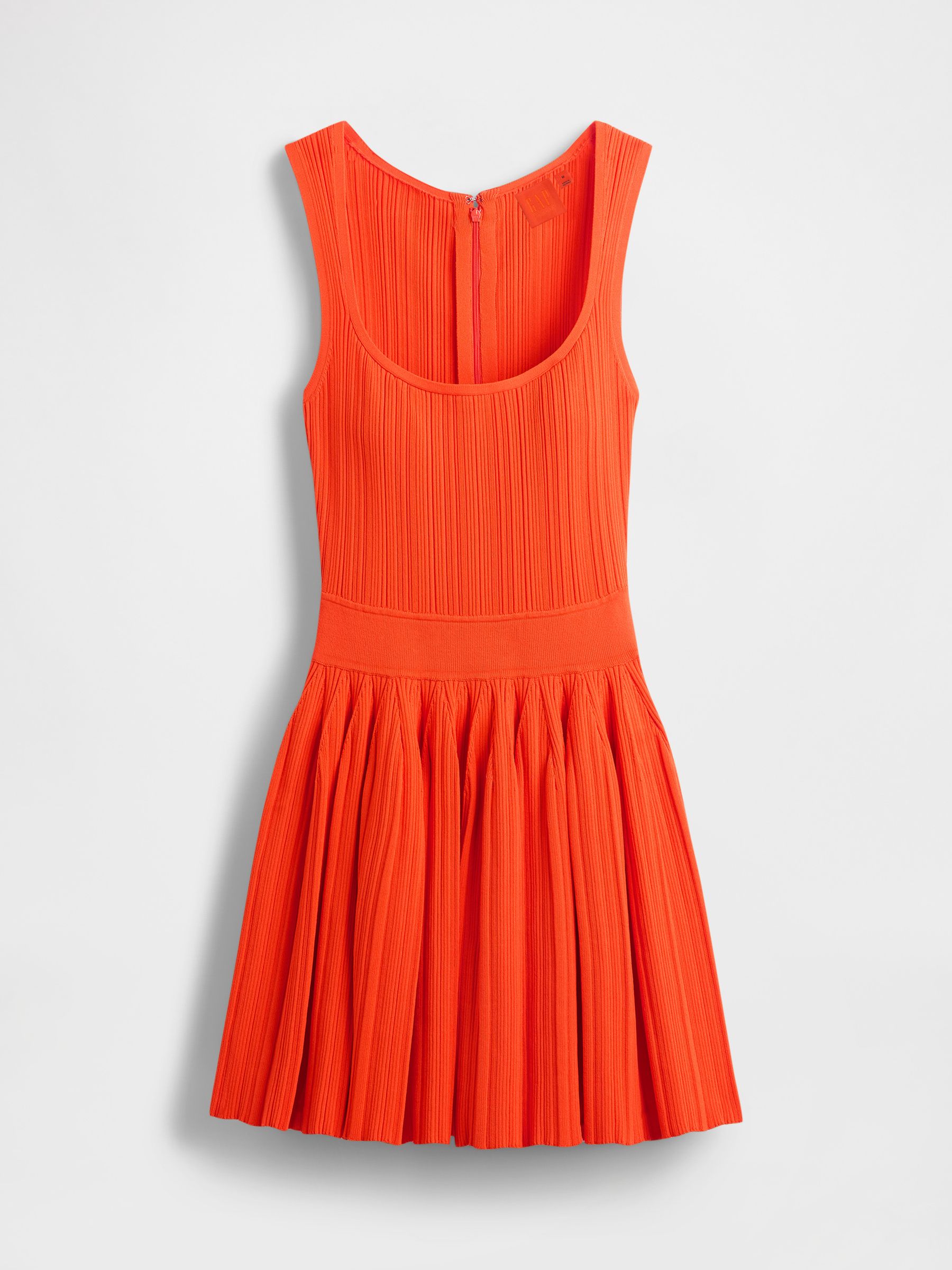 GapStudio Orange Rib Mini Dress - Image 6 of 6