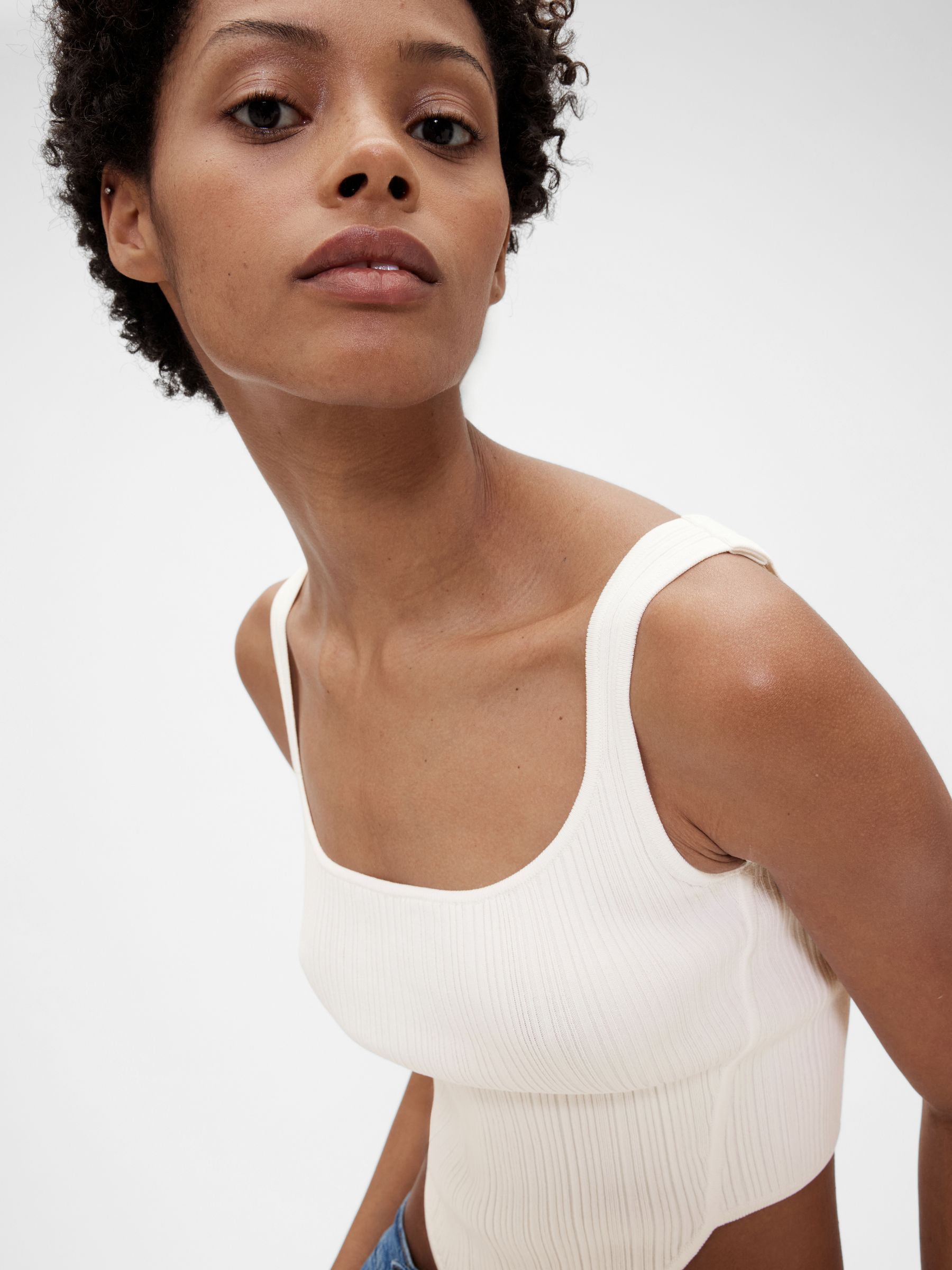 GapStudio White Knit Corset Top - Image 5 of 7